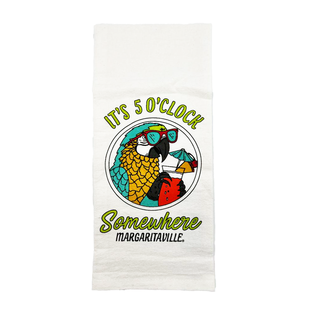 It's 5 O'clock Somewhere Flour Sack Tea Towel – Margaritaville Store