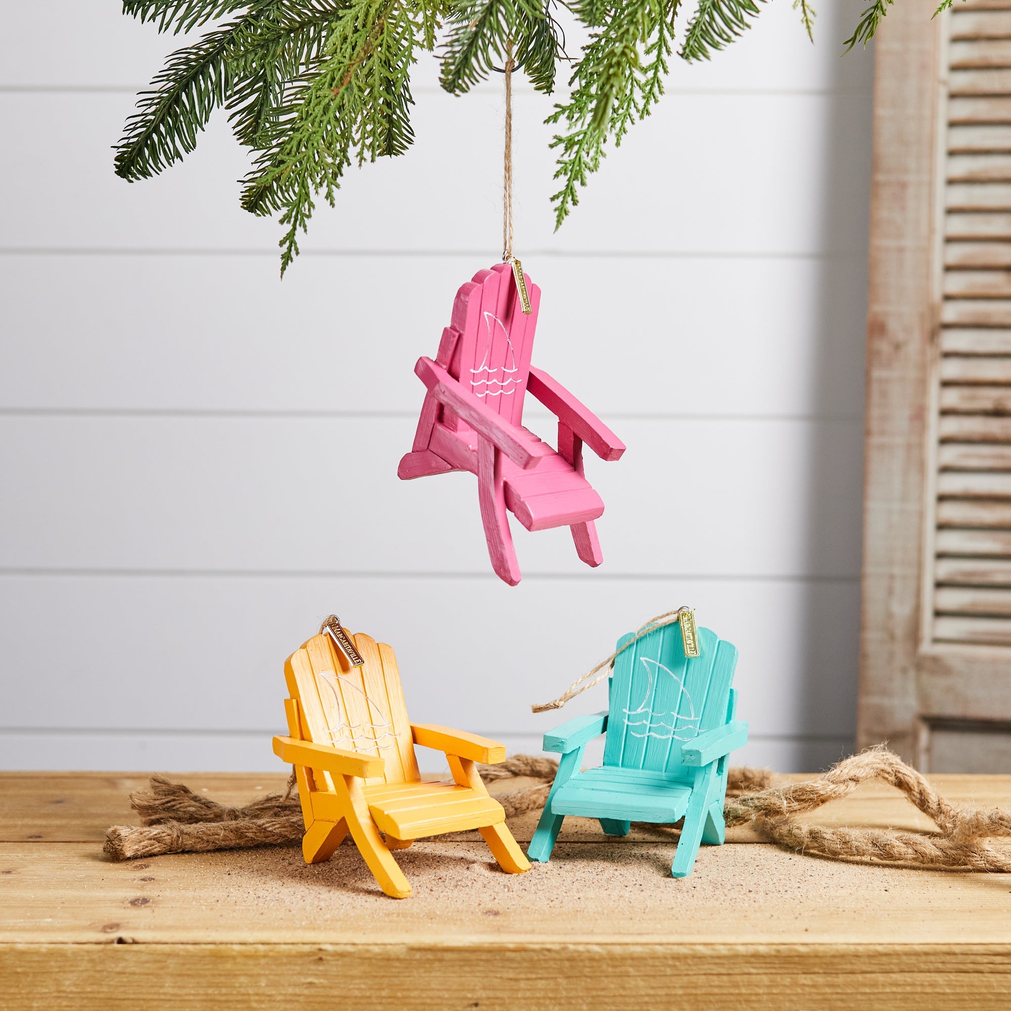 Margaritaville Adirondack Chair Ornament (Set of 3)