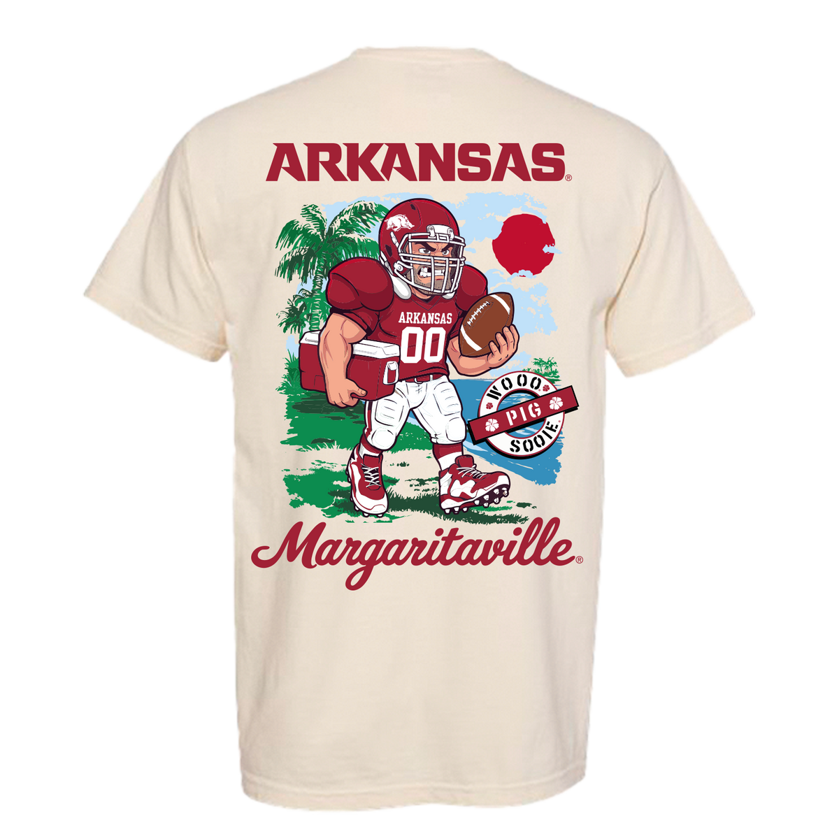 Margaritaville x Arkansas Razorbacks Collab Mascot T-Shirt