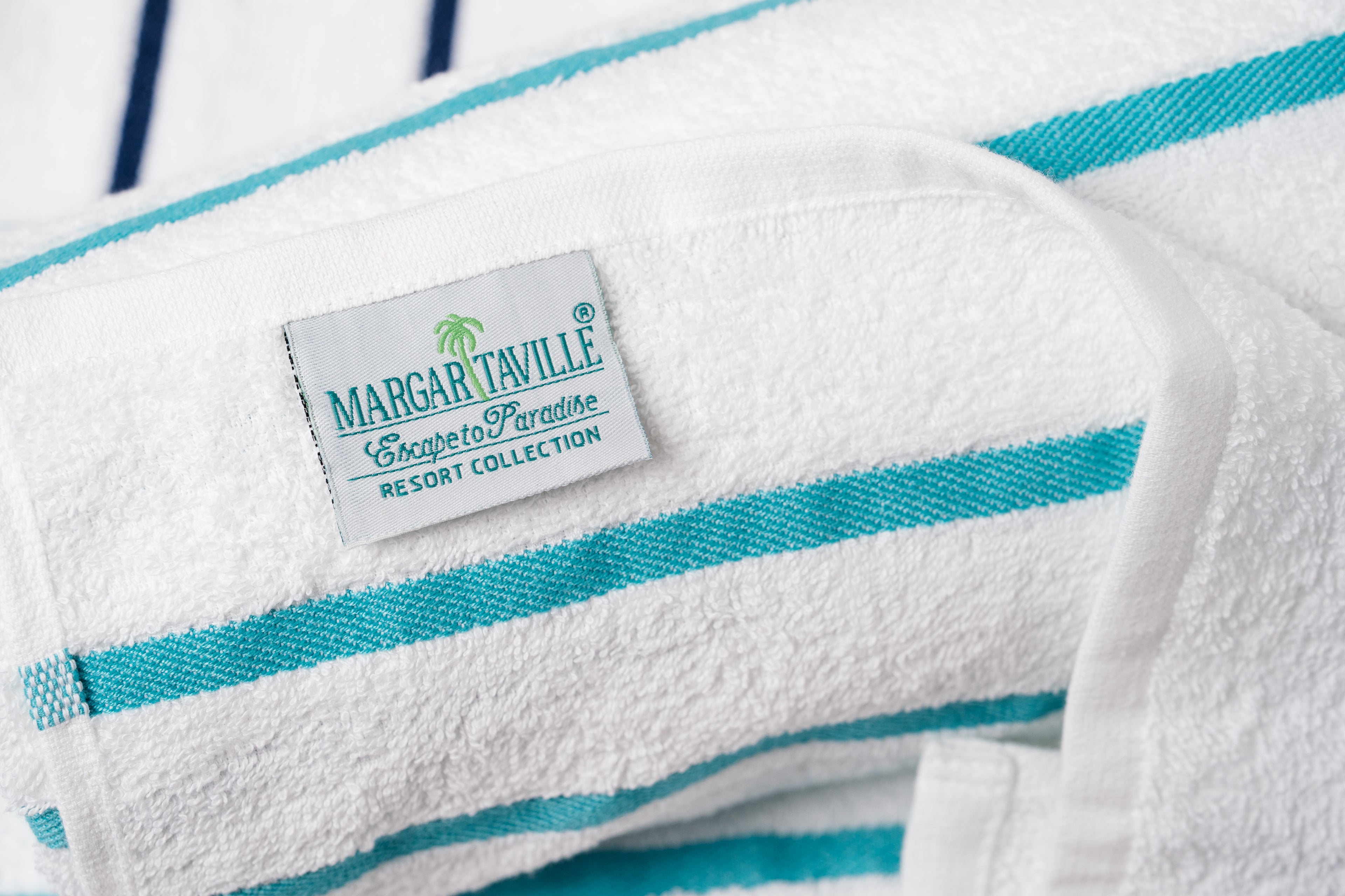 Margaritaville Aqua Stripe Pool Towel