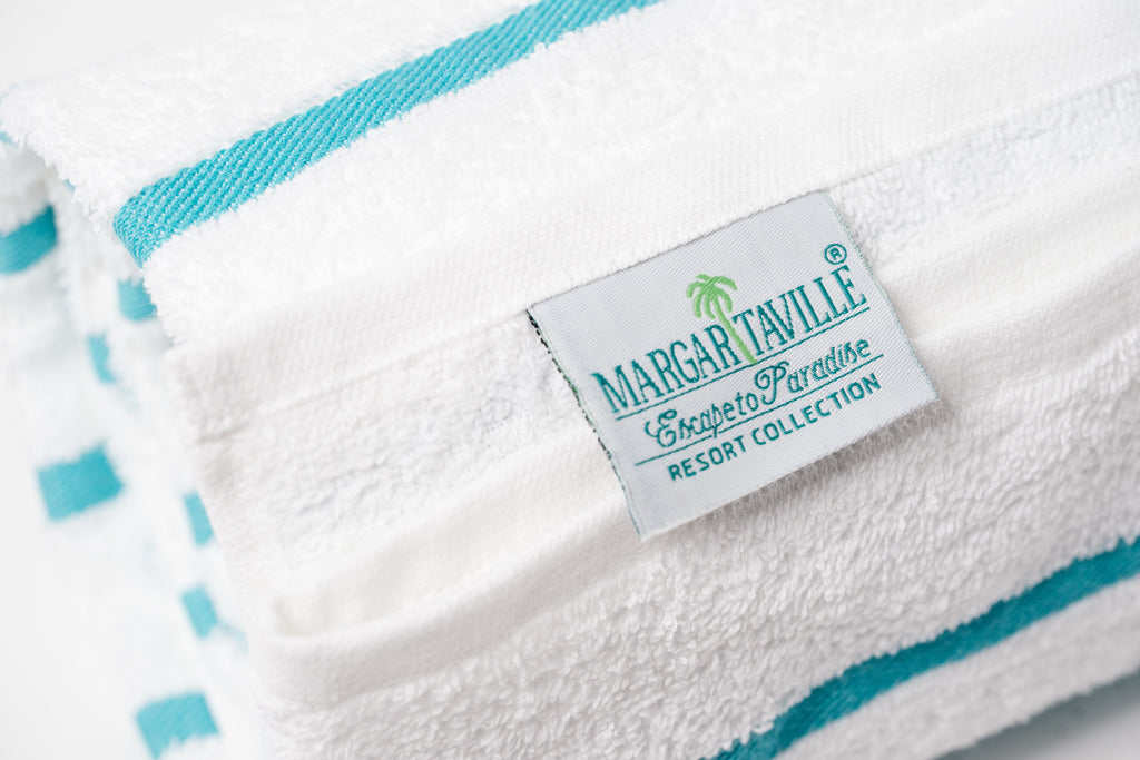 Margaritaville Aqua Stripe Pool Towel