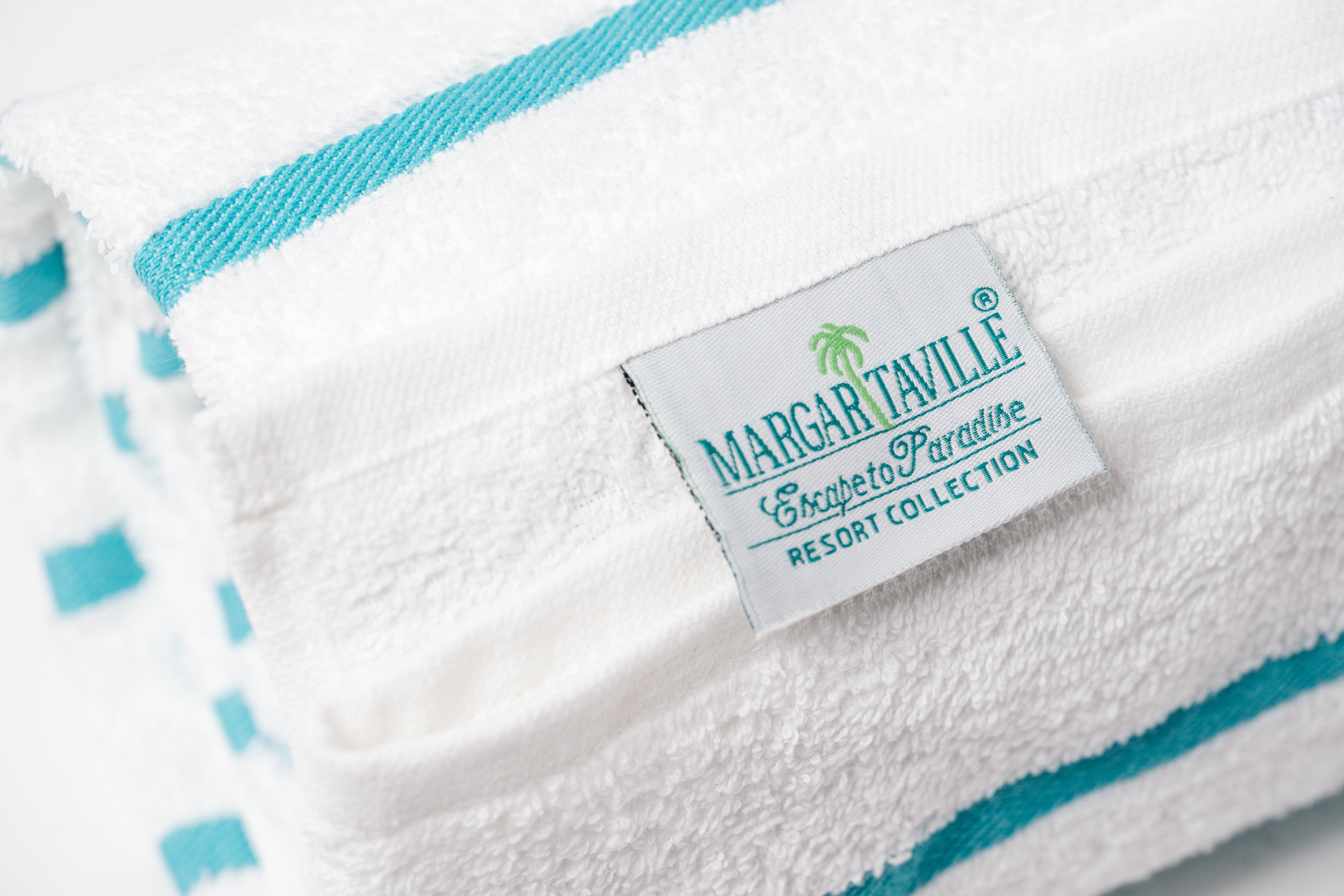 Margaritaville Aqua Stripe Pool Towel