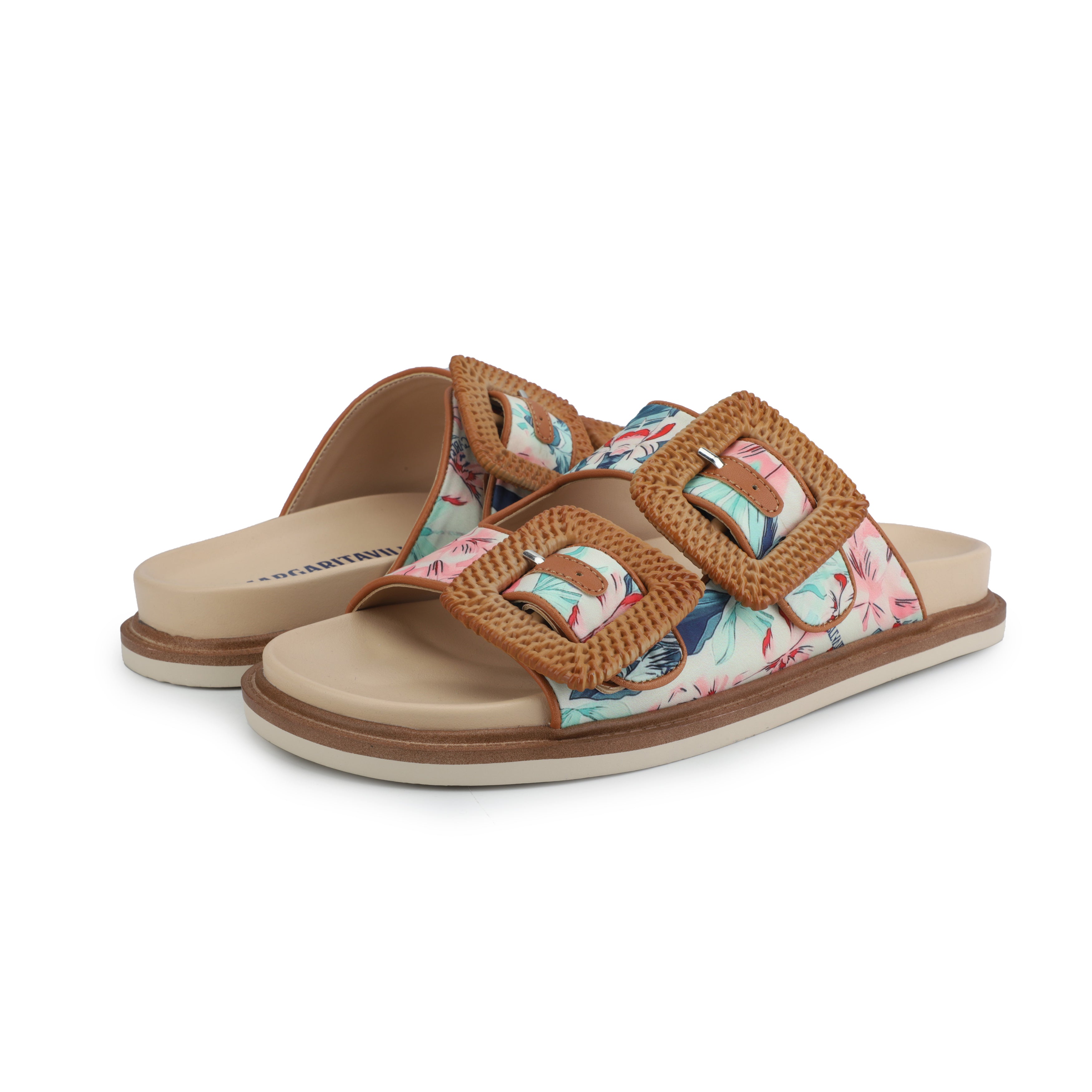 Margaritaville Fins Up Buckle Slide - Pink