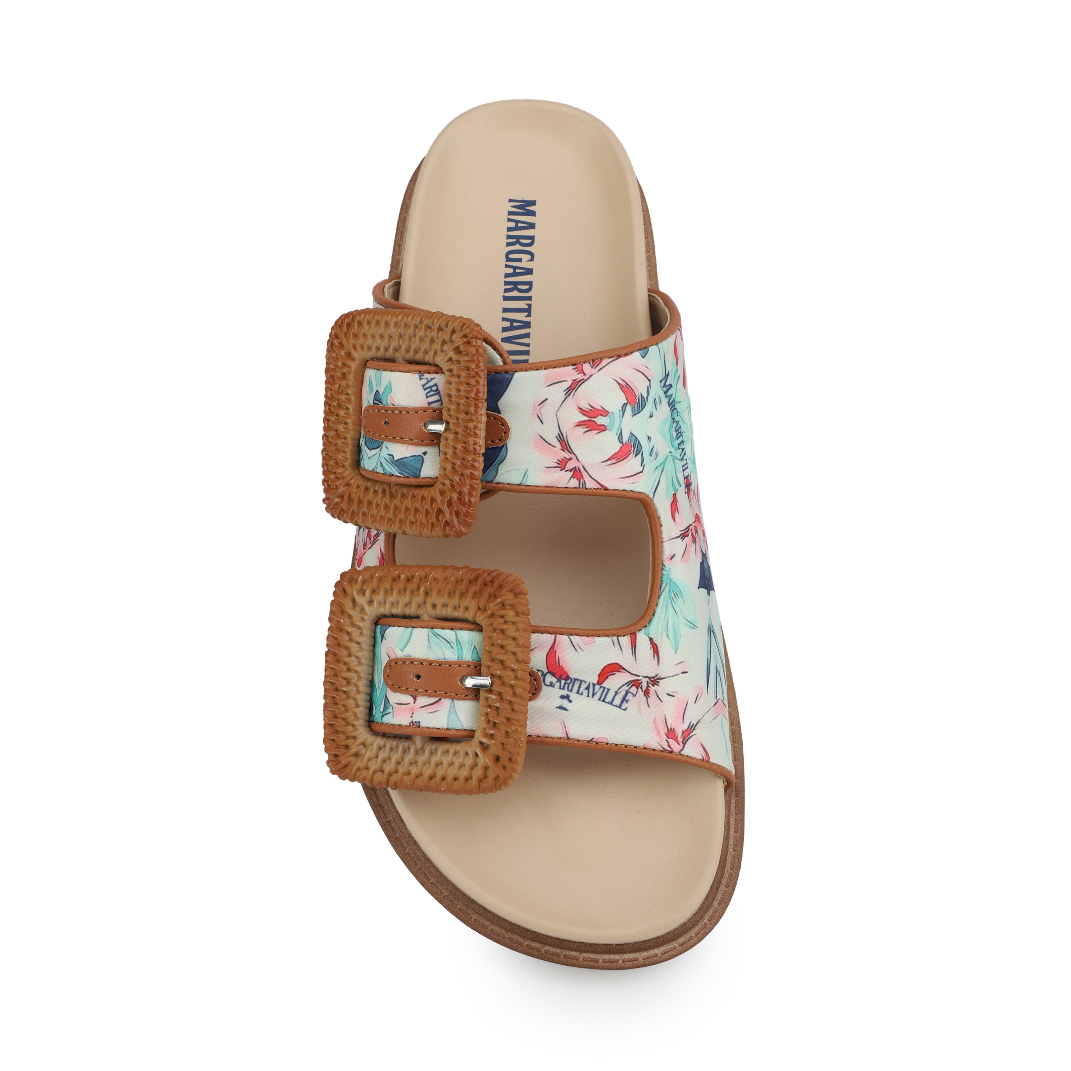Margaritaville Fins Up Buckle Slide - Pink