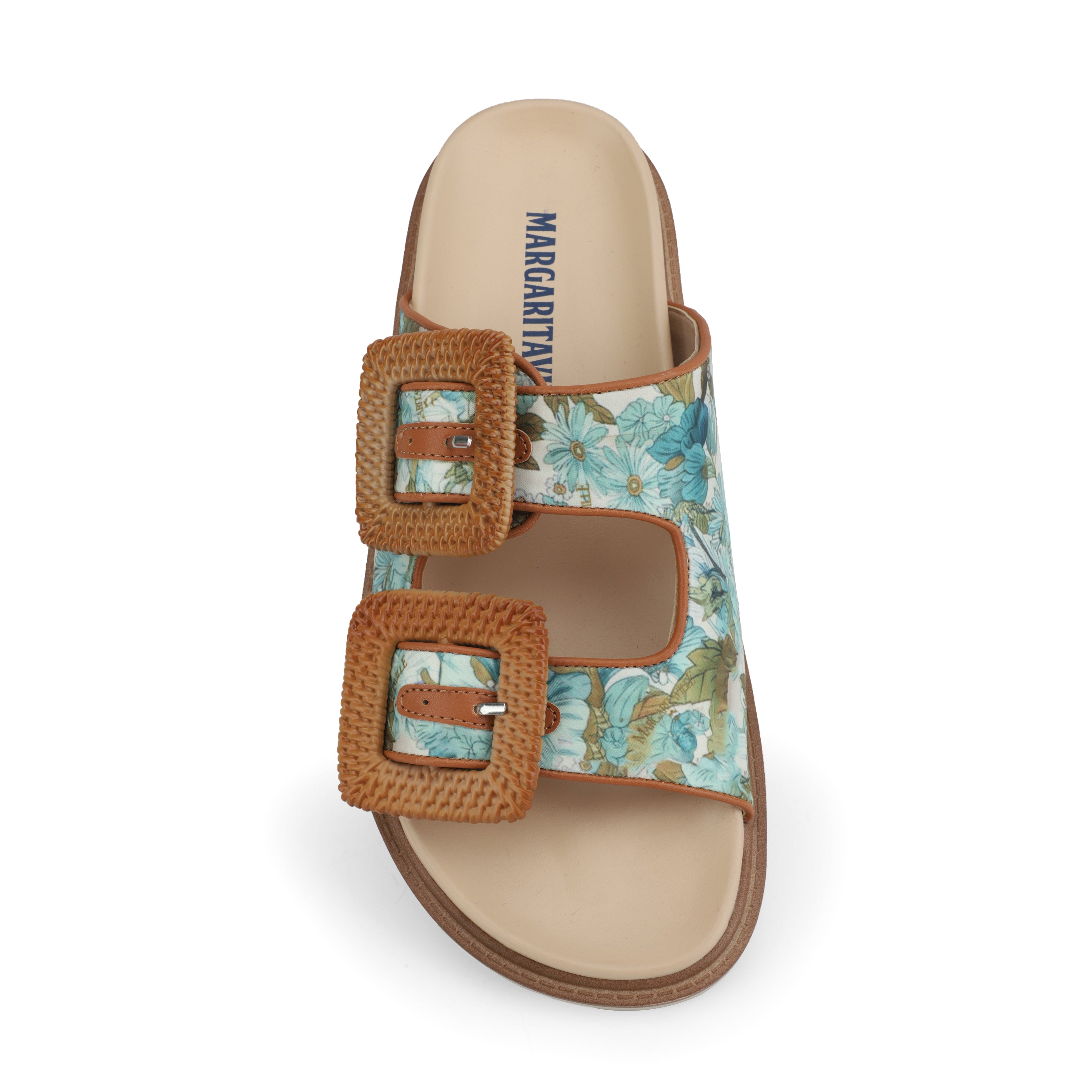 Margaritaville Fins Up Buckle Slide - Teal
