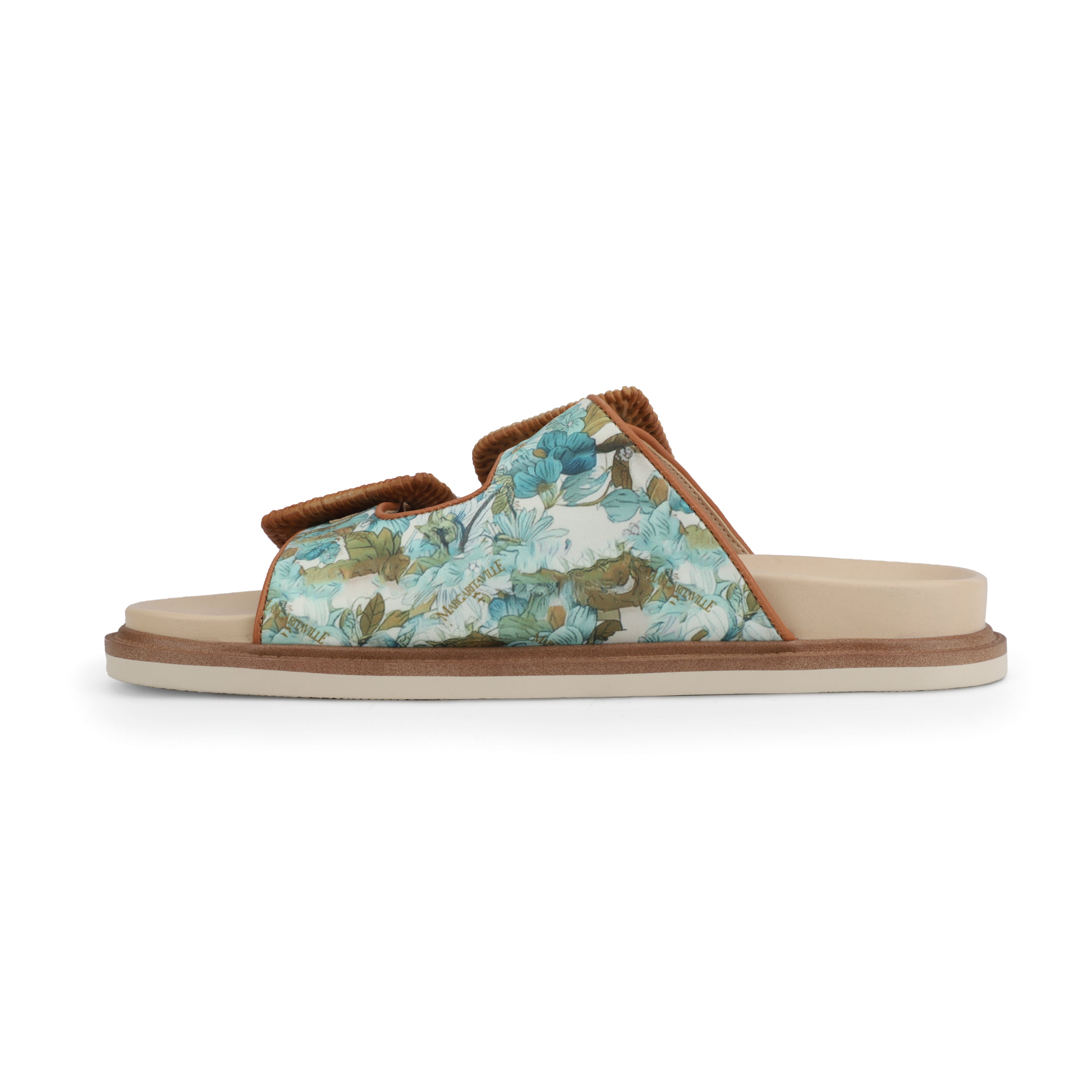 Margaritaville Fins Up Buckle Slide - Teal