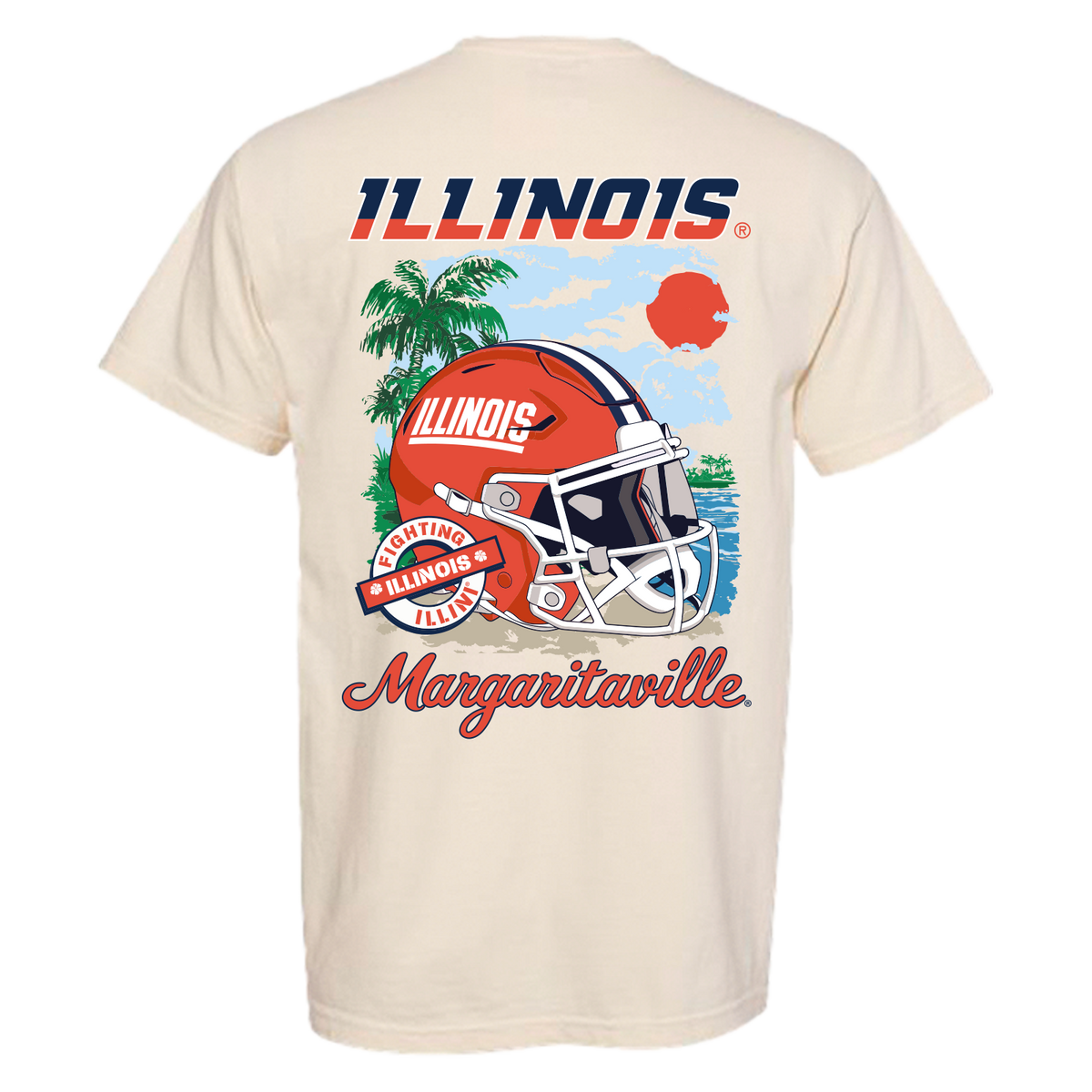 Margaritaville x Illinois Fighting Illini Collab Helmet T-Shirt