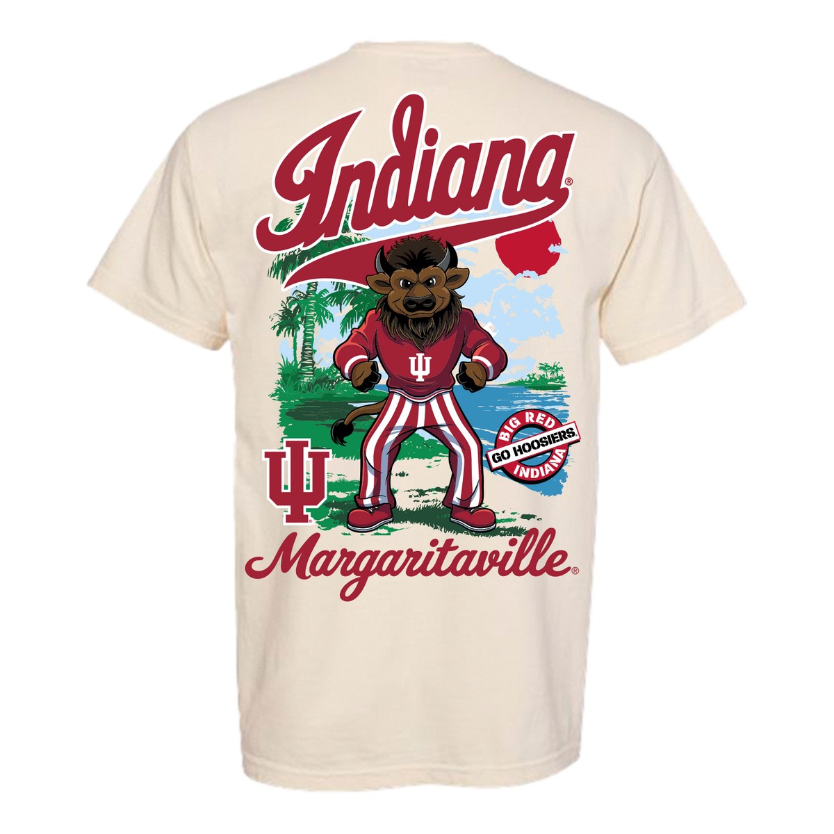 Margaritaville x Indiana Hoosiers Collab Mascot T-Shirt
