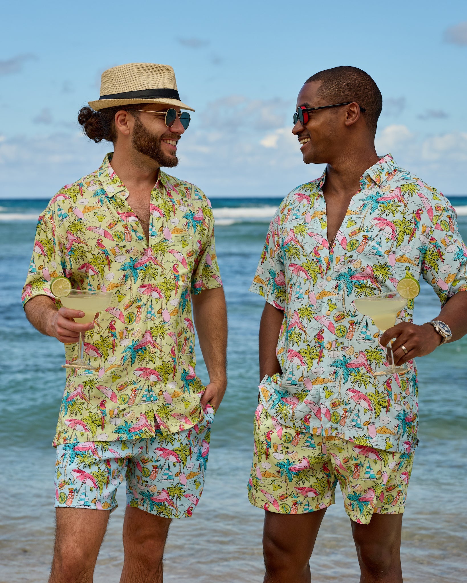 Margaritaville by Kenny Flowers - Welcome to Margaritaville – Ocean Blue – Short Sleeve Shirt