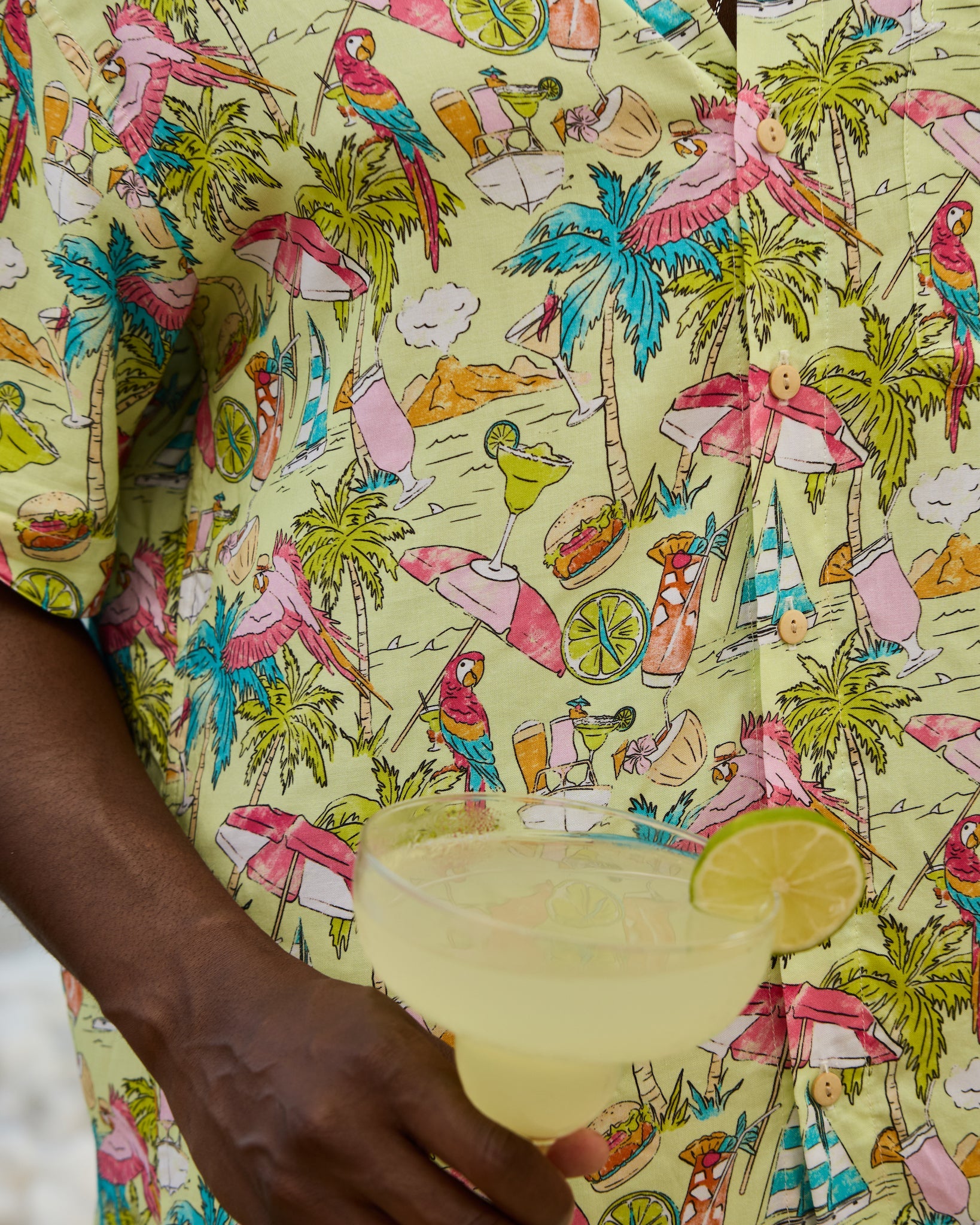 Margaritaville by Kenny Flowers - Welcome to Margaritaville – Lime – Short Sleeve Shirt