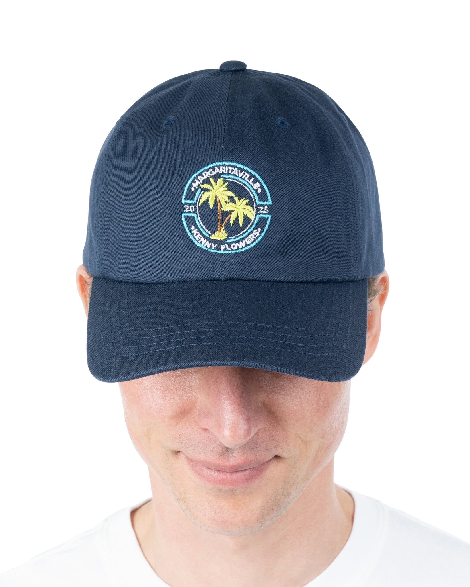Margaritaville - Navy Dad Hat - Margaritaville by Kenny Flowers Embroidered Cap