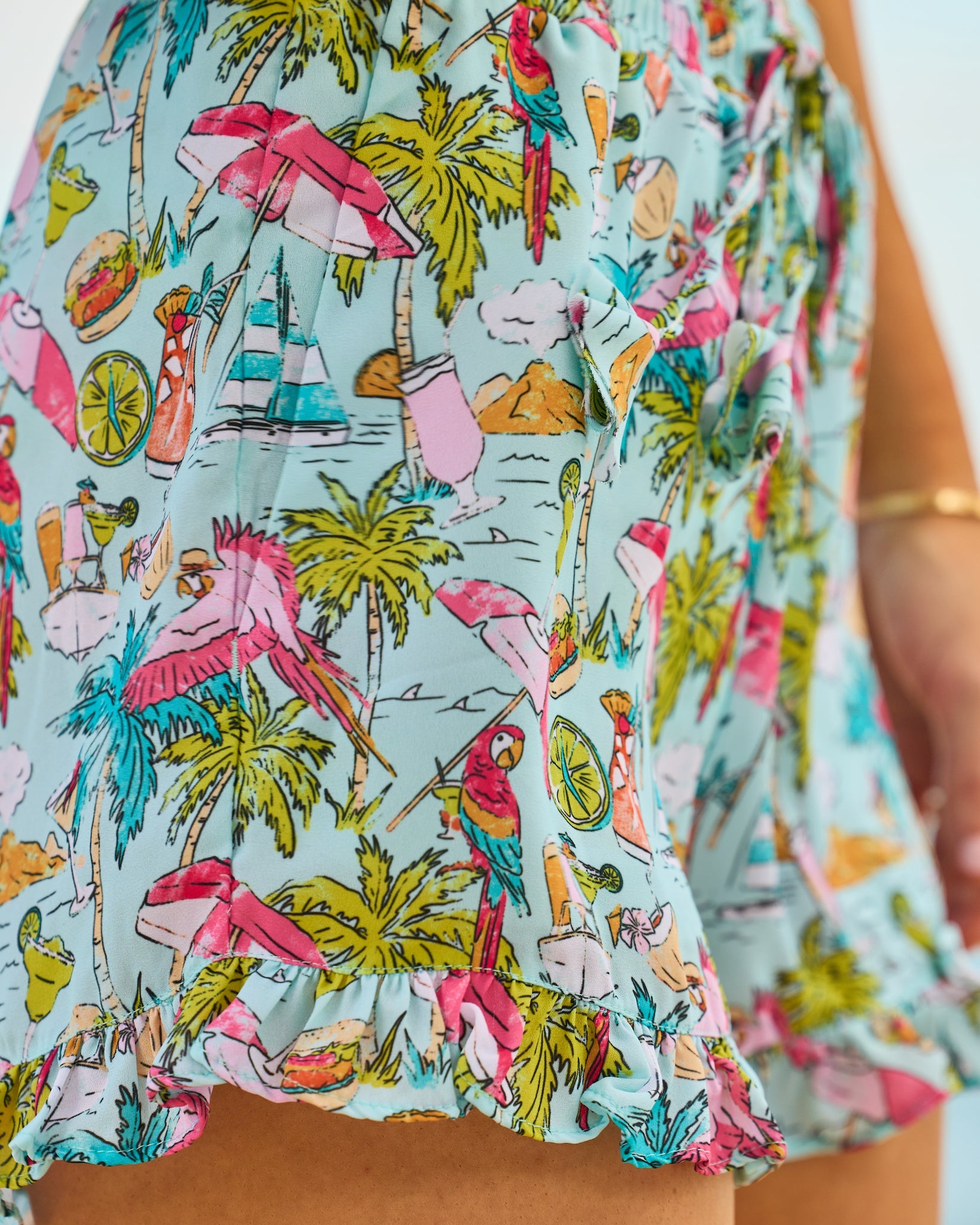 Margaritaville by Kenny Flowers - Welcome to Margaritaville – Ocean Blue – Ladies Resort Shorts