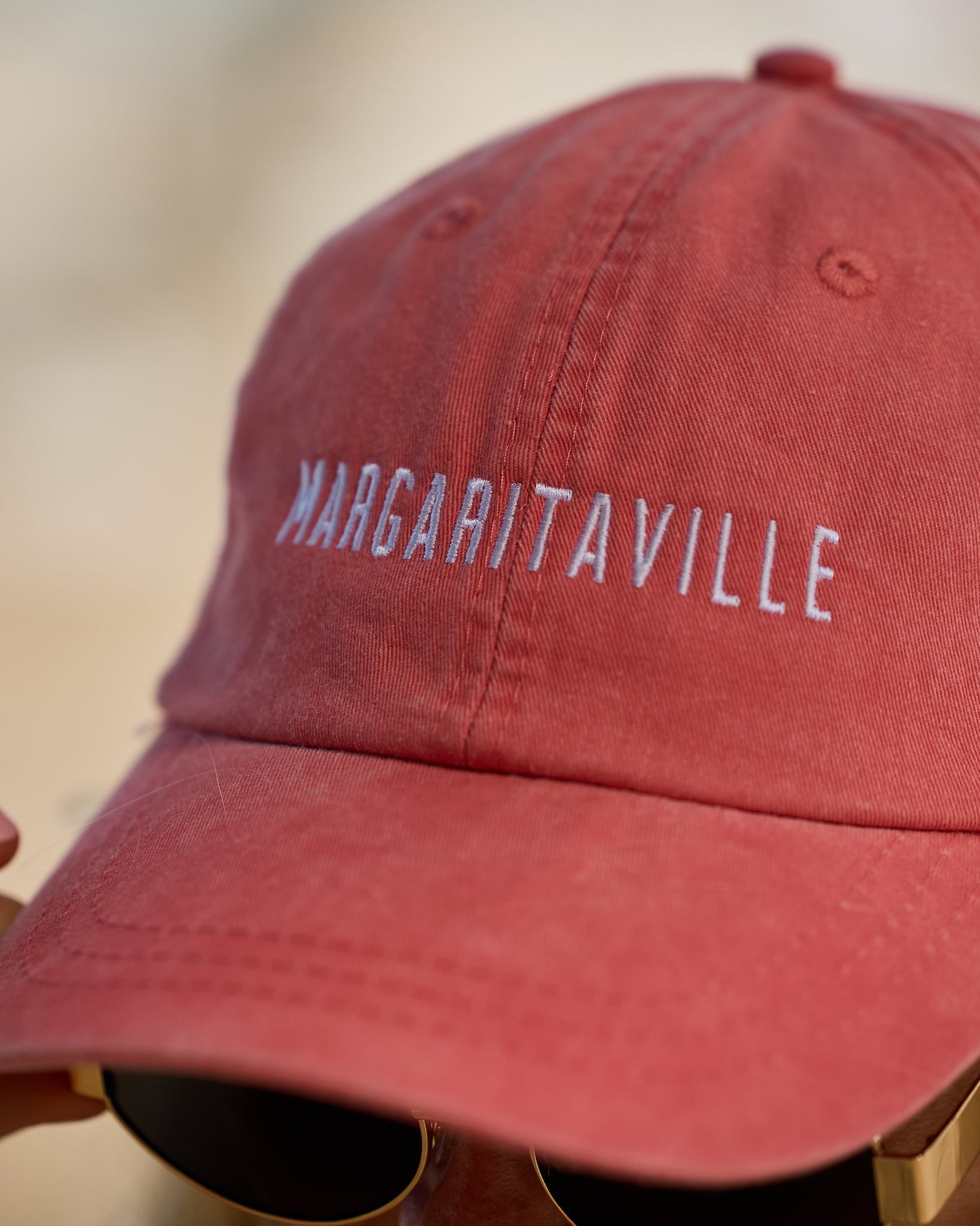 Margaritaville - Coral Dad Hat - Margaritaville by Kenny Flowers Embroidered Cap
