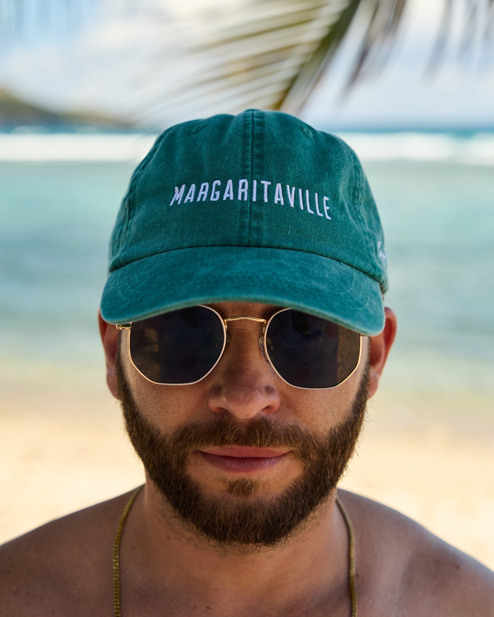 Margaritaville - Green Dad Hat - Margaritaville by Kenny Flowers Embroidered Cap