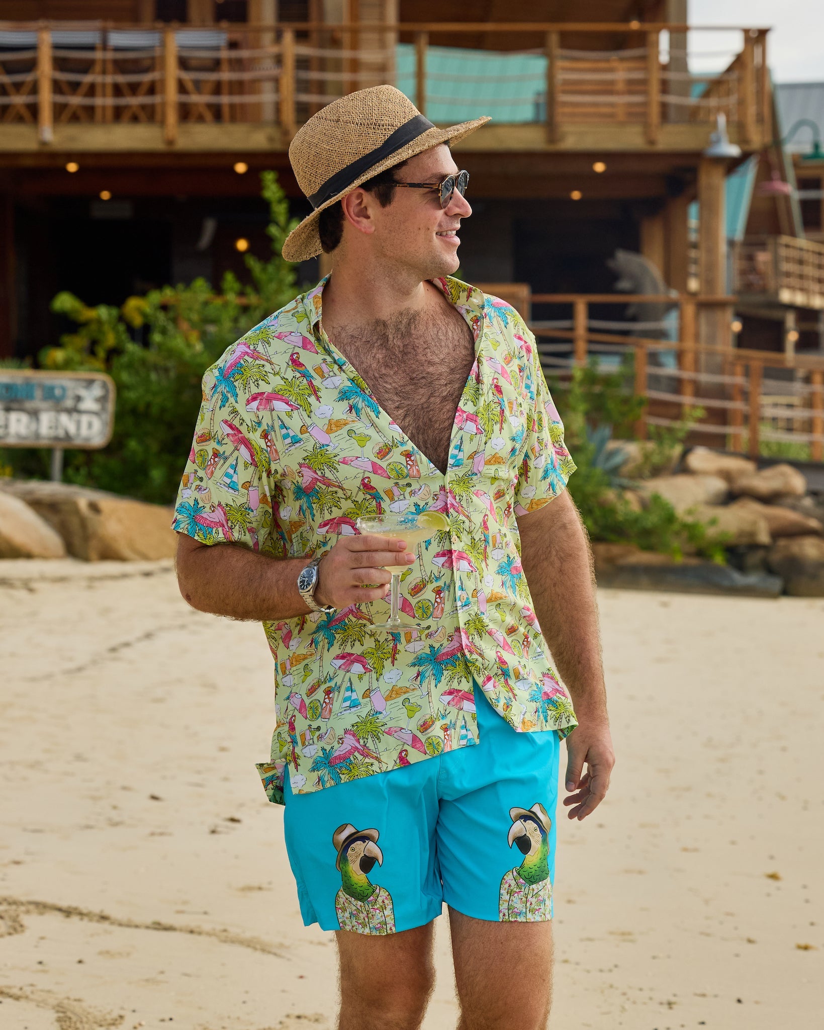 Margaritaville by Kenny Flowers - Welcome to Margaritaville – Lime – Short Sleeve Shirt