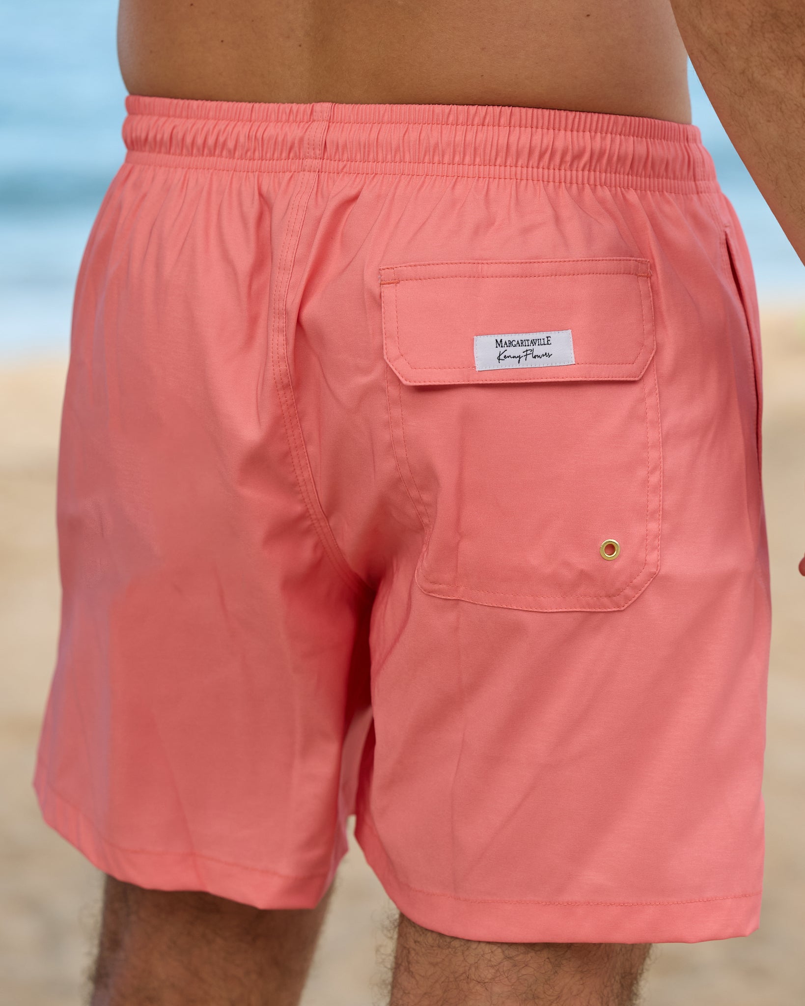 Margaritaville by Kenny Flowers - The Match Your Parrots – Coral Swim Trunks
