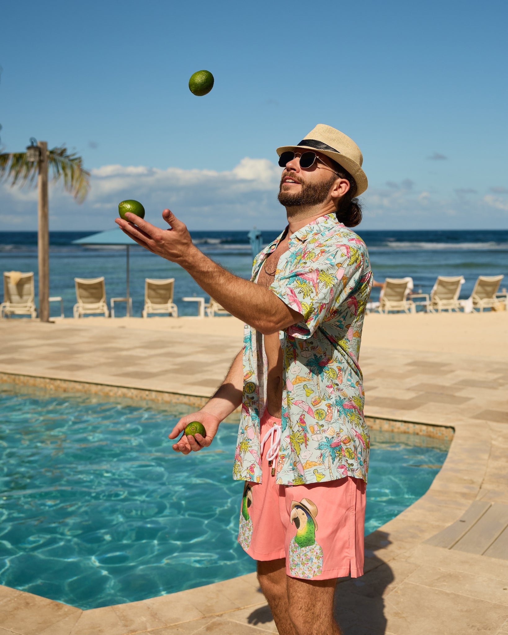 Margaritaville by Kenny Flowers - Welcome to Margaritaville – Ocean Blue – Short Sleeve Shirt