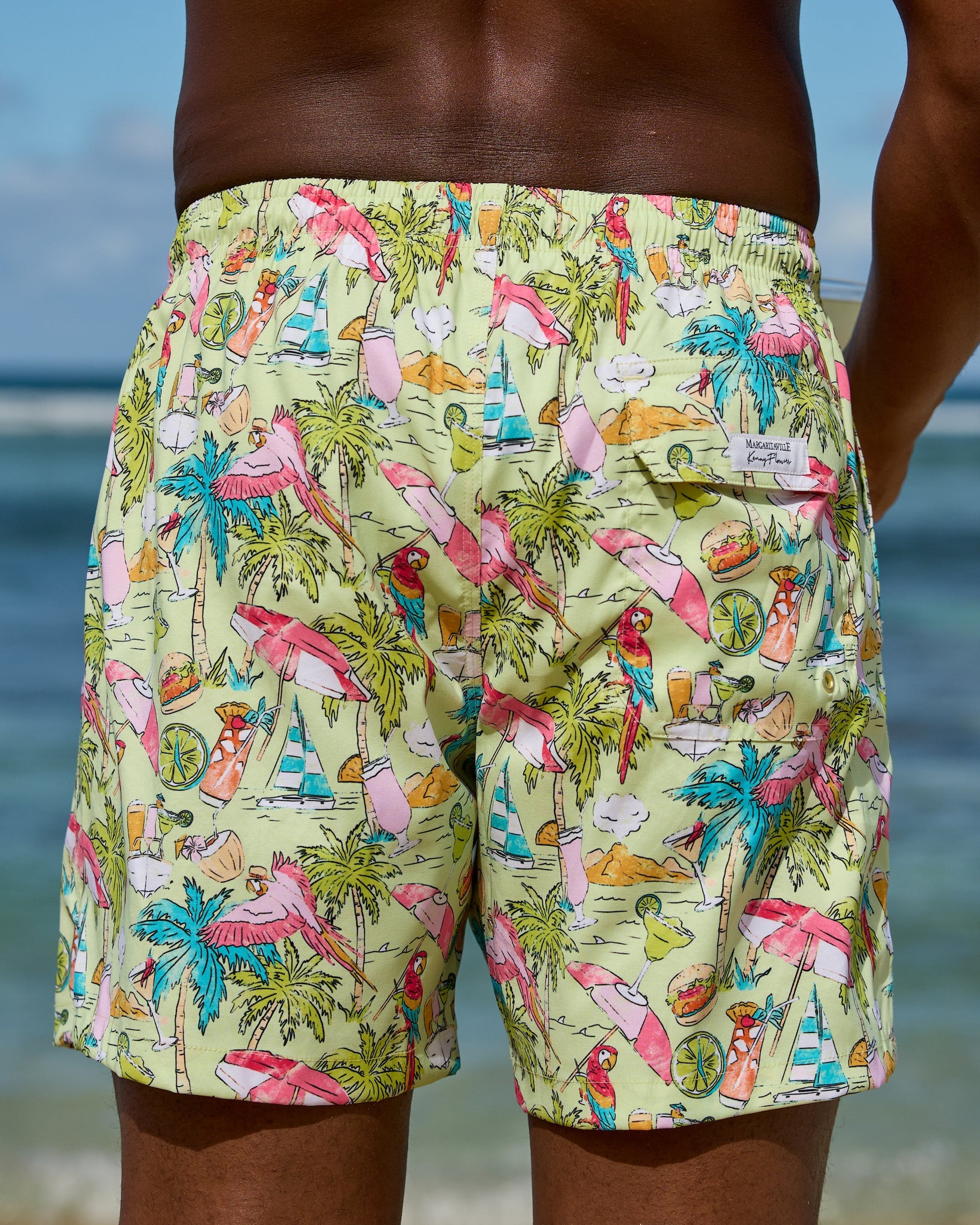 Margaritaville by Kenny Flowers - Welcome to Margaritaville – Lime – Swim Trunks