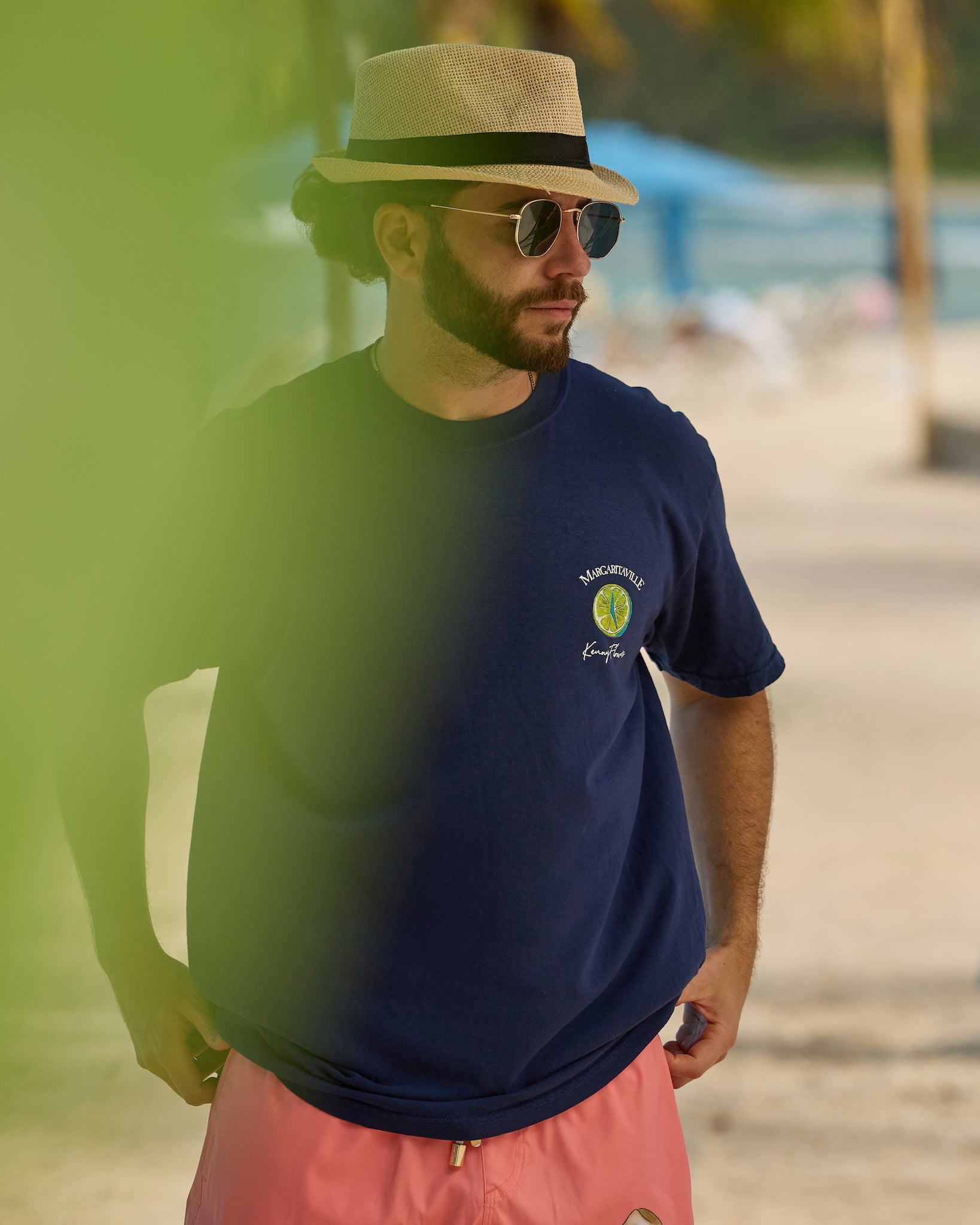 Margaritaville by Kenny Flowers - Here for a Good Lime – Navy Tee Shirt