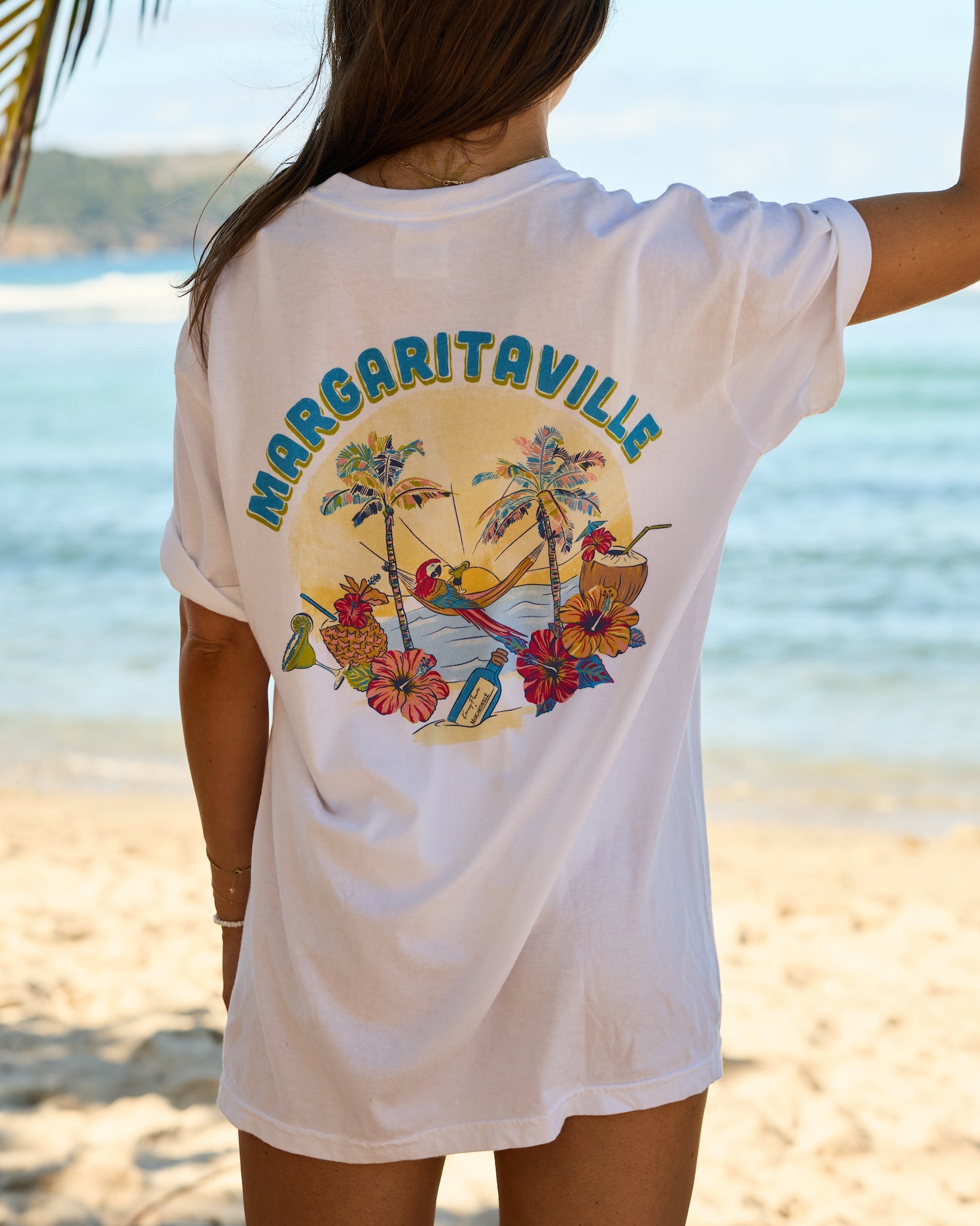 Margaritaville by Kenny Flowers - Welcome to Margaritaville – White T-Shirt