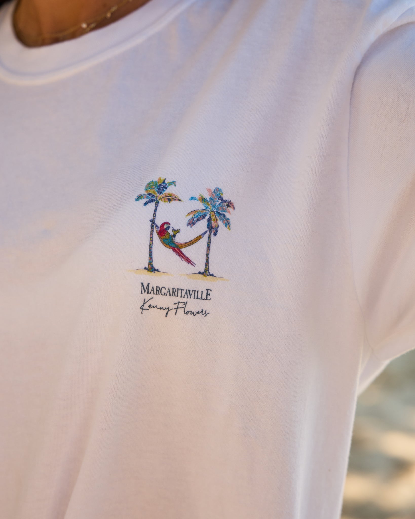 Margaritaville by Kenny Flowers - Welcome to Margaritaville – White T-Shirt