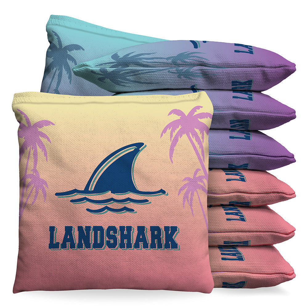 Margaritaville LandShark Vibes Cornhole 1 LB Bean Bag Toss Bags Set (set of 8)