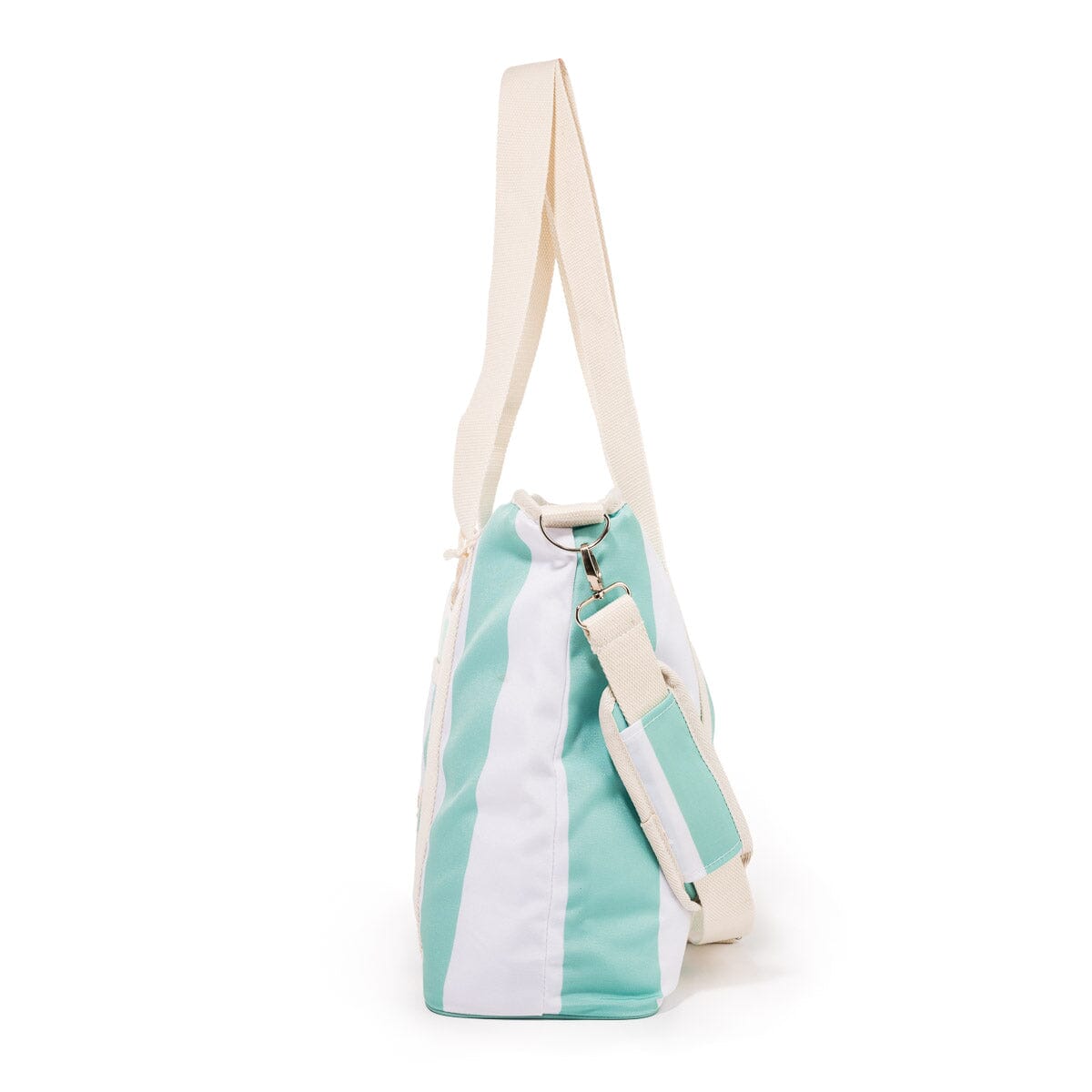 The Volcano Cooler Tote Bag - Last Mango Green Stripe