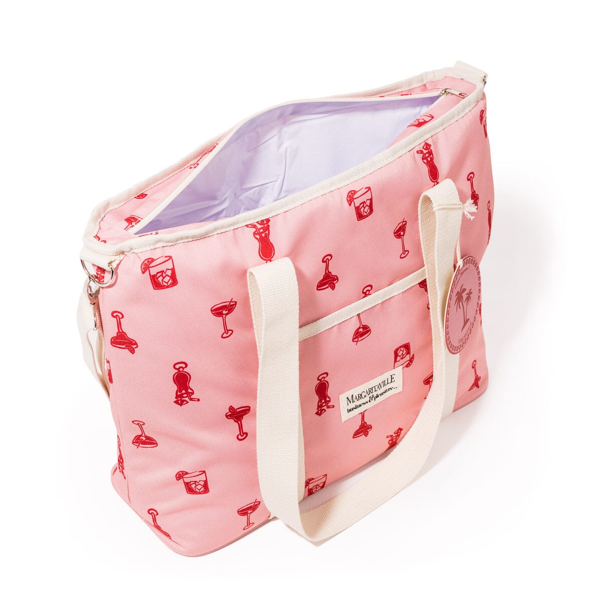 The Volcano Cooler Tote Bag - Strawberry Daiquiri Marg