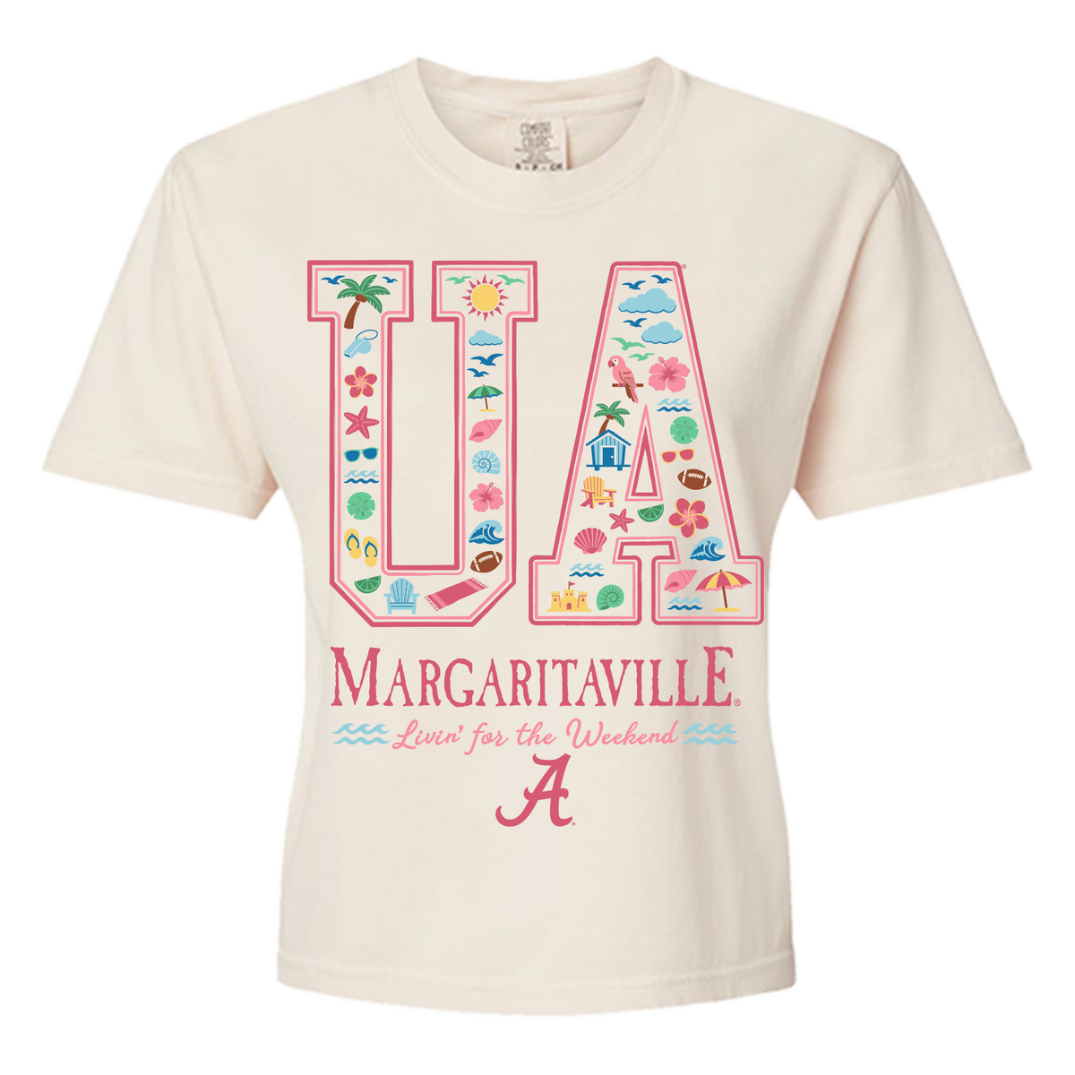 Margaritaville x Alabama Crimson Tide Collab Letters T-Shirt