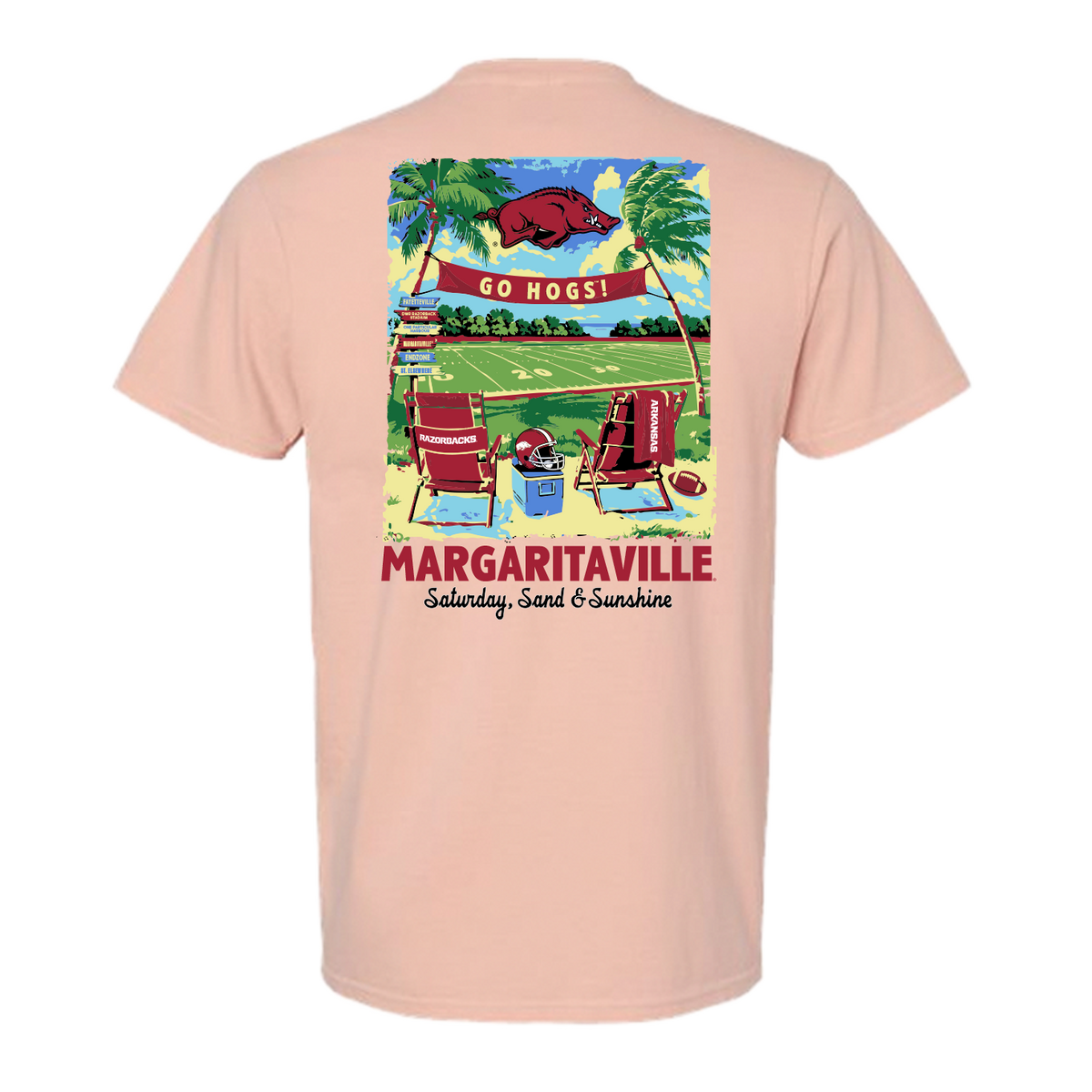 Margaritaville x Arkansas Razorbacks Collab Tailgate T-Shirt