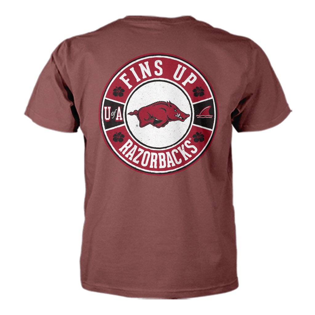 Margaritaville x Arkansas Razorbacks Collab Fins Up T-Shirt