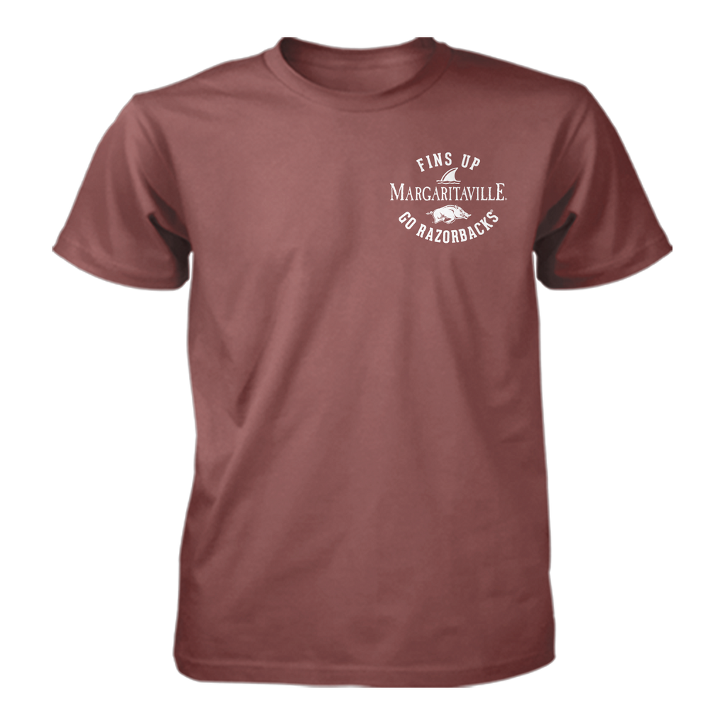 Margaritaville x Arkansas Razorbacks Collab Fins Up T-Shirt
