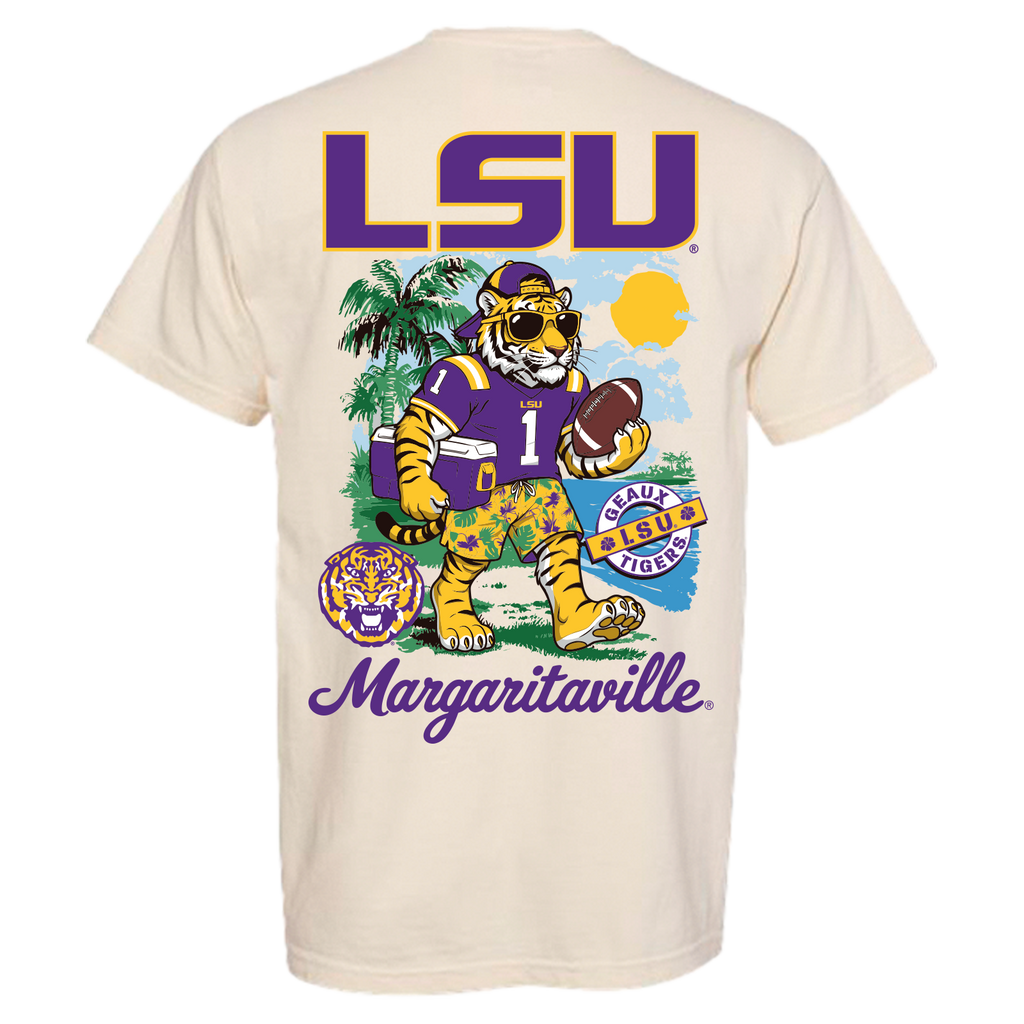 Margaritaville x LSU Tigers Collab Mascot T-Shirt