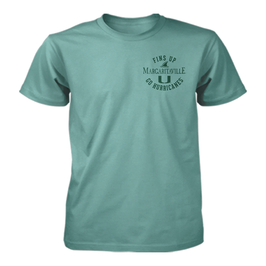 Margaritaville x Miami Hurricanes Collab Fins Up T-Shirt