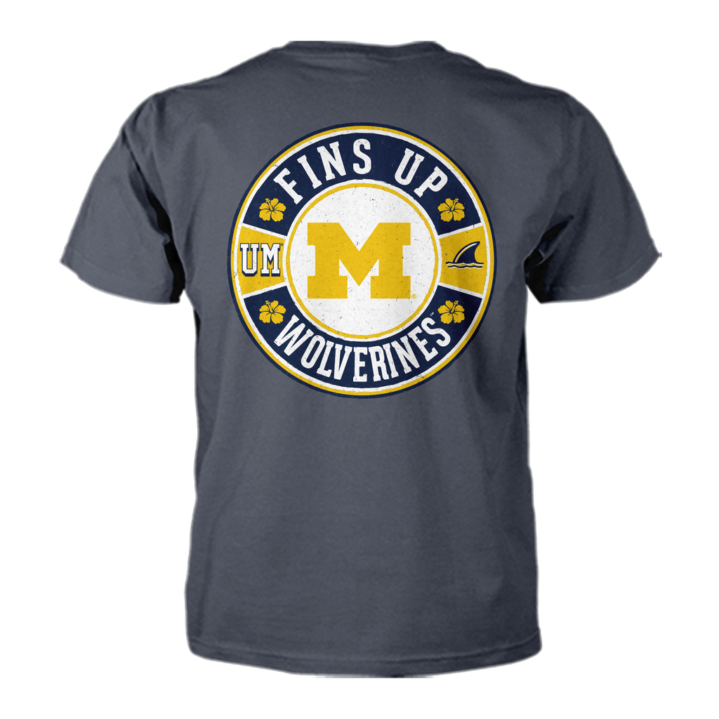 Margaritaville x Michigan Wolverines Collab Fins Up T-Shirt