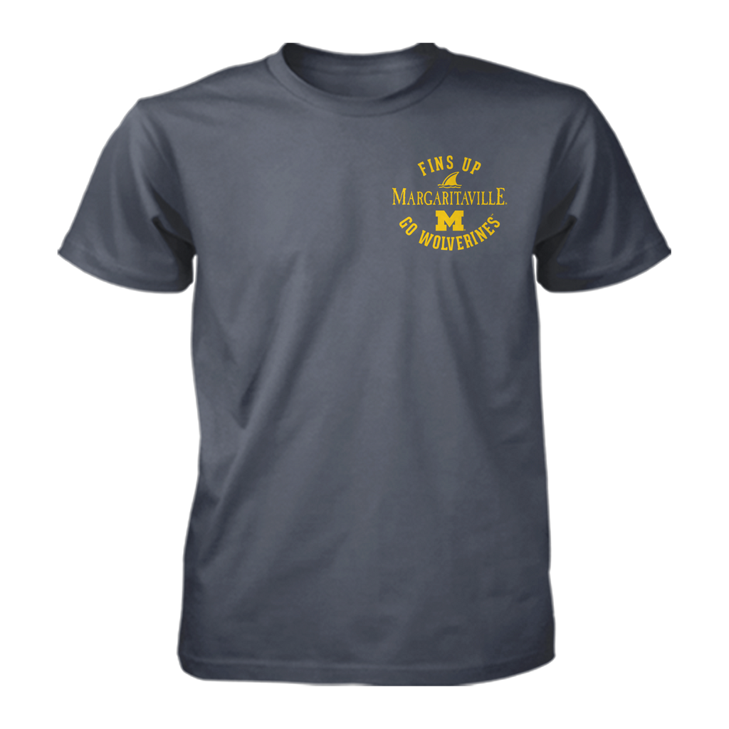 Margaritaville x Michigan Wolverines Collab Fins Up T-Shirt