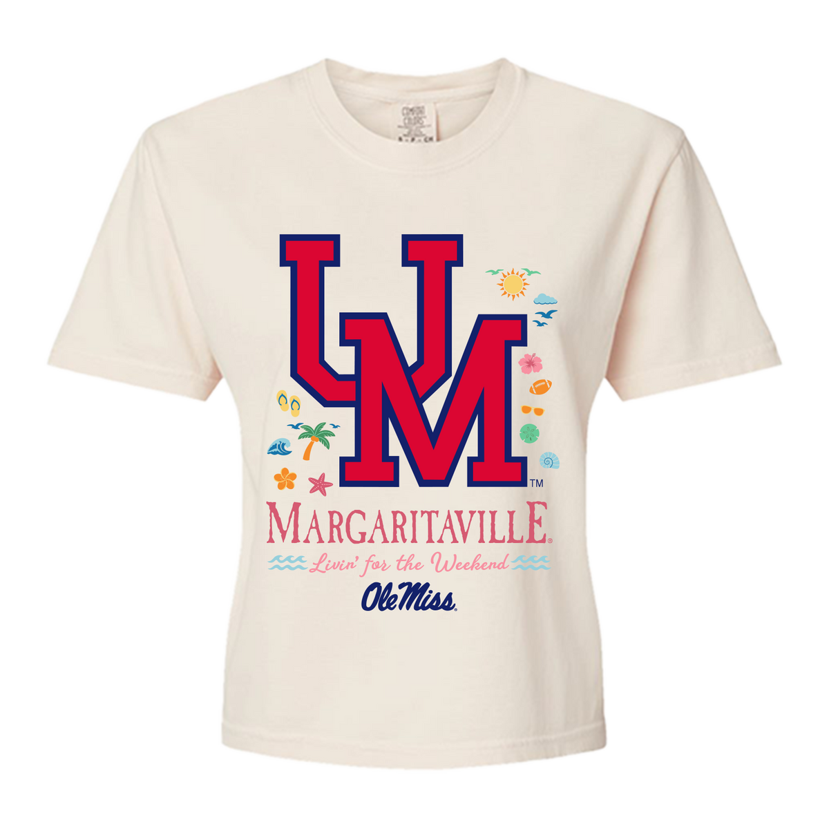 Margaritaville x Ole Miss Rebels Collab Letters T-Shirt