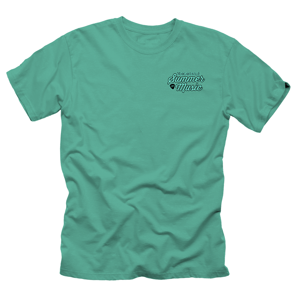 Guitar Seaplane Stamp T-shirt