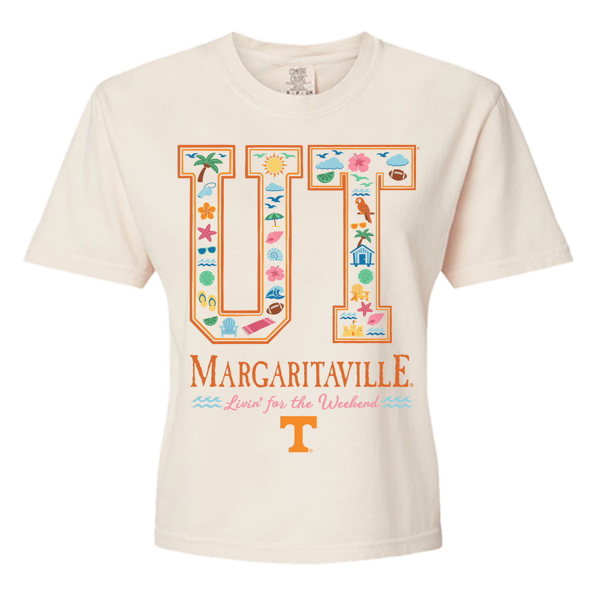 Margaritaville x Tennessee Vols Collab Letters T-Shirt