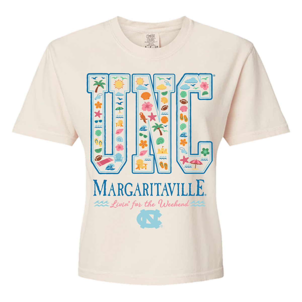 Margaritaville x North Carolina Tarheels Collab Letters T-Shirt