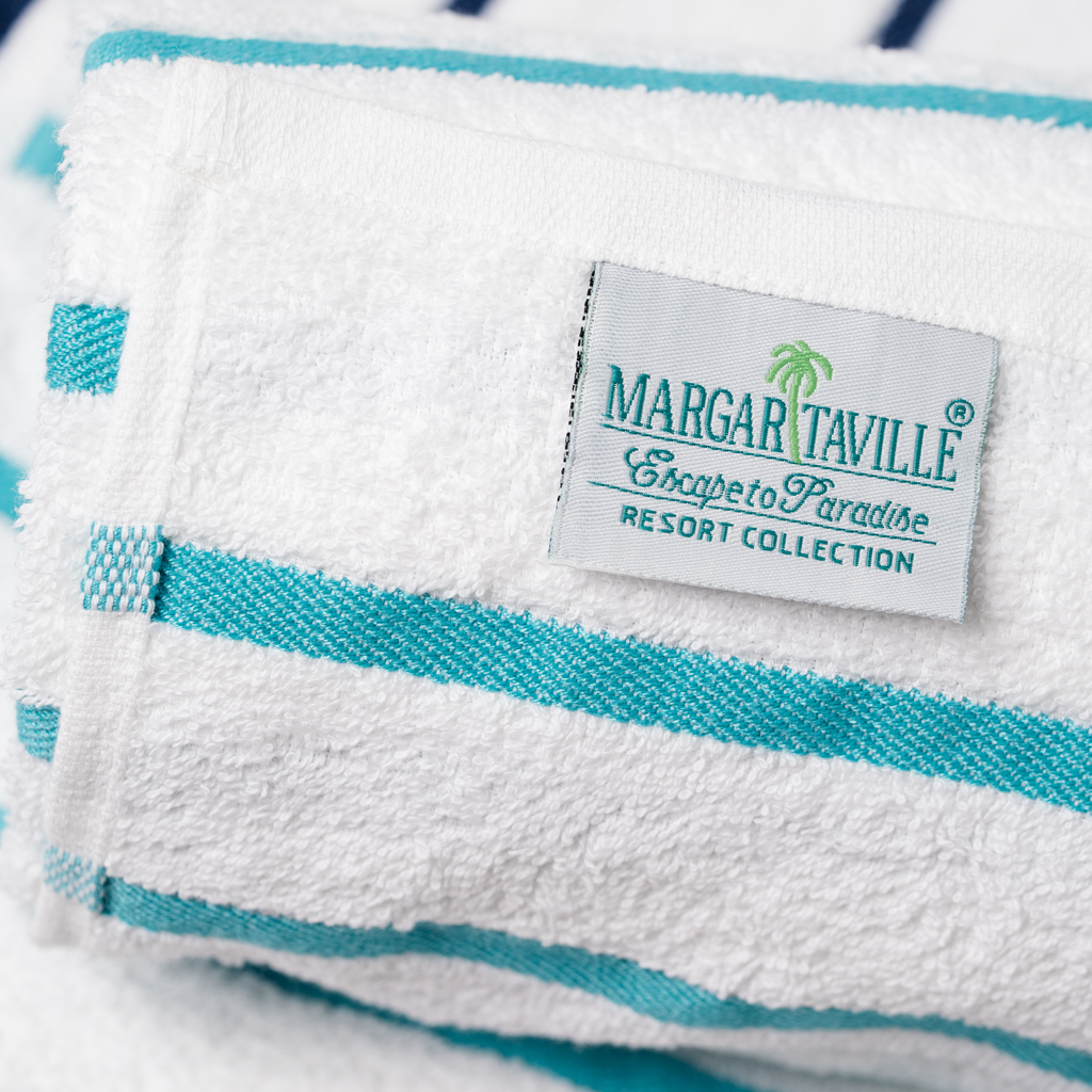 Margaritaville Aqua Stripe Pool Towel