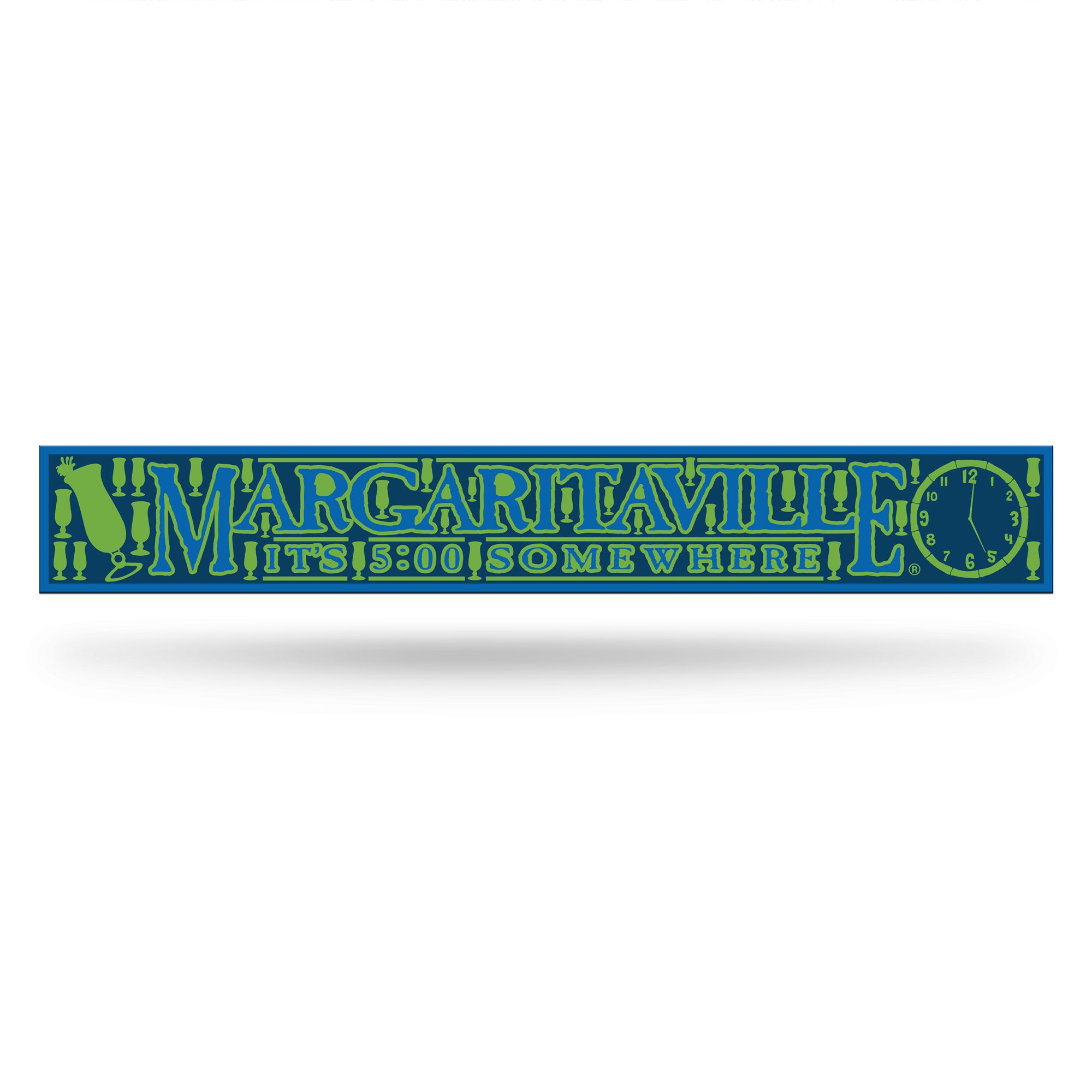 5 O'clock Somewhere Clock Bar Mat