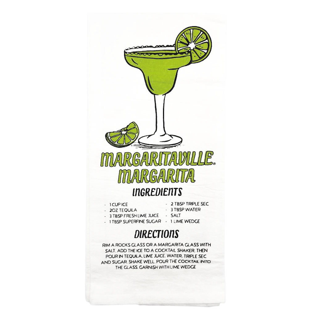 Margarita Recipe Flour Sack Tea Towel