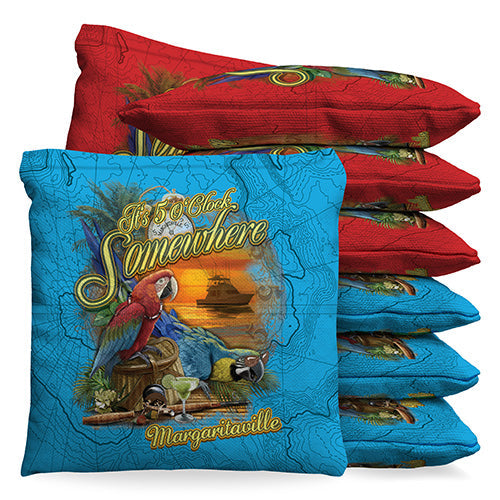 Margaritaville 5 o'Clock Sunset 9.5oz Baggo Bean Bag Toss Bags Set (set of 8)