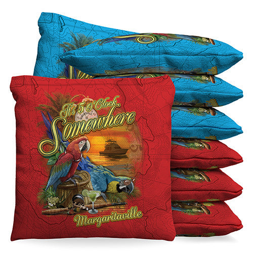 Margaritaville 5 o'Clock Sunset 9.5oz Baggo Bean Bag Toss Bags Set (set of 8)