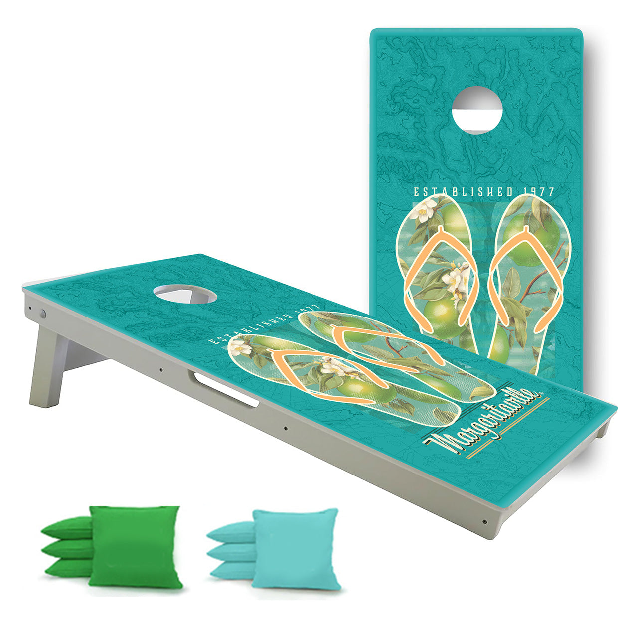 Margaritaville Flip Flops All Weather PVC Pro Regulation Cornhole Game