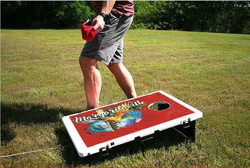 Margaritaville Catalina Boat Drinks Baggo Bean Bag Toss Portable 2x3 Cornhole Game