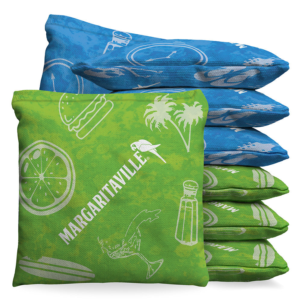 Margaritaville Beachin' Elements Cornhole 1LB Bean Bag Toss Bags Set (set of 8)