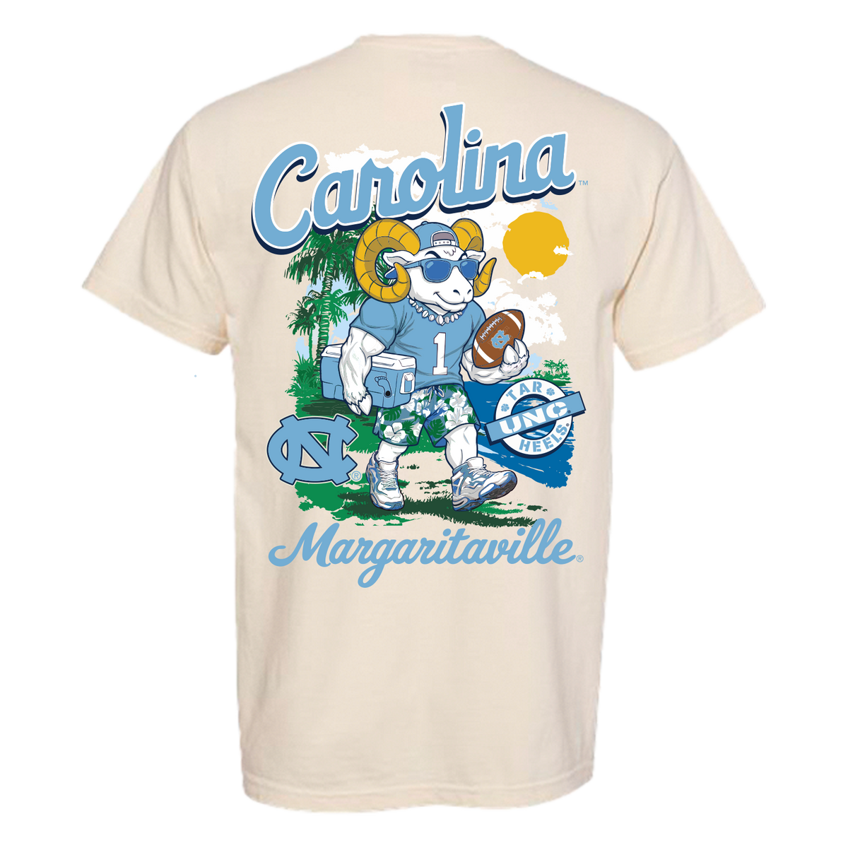 Margaritaville x North Carolina Tarheels Collab Mascot T-Shirt