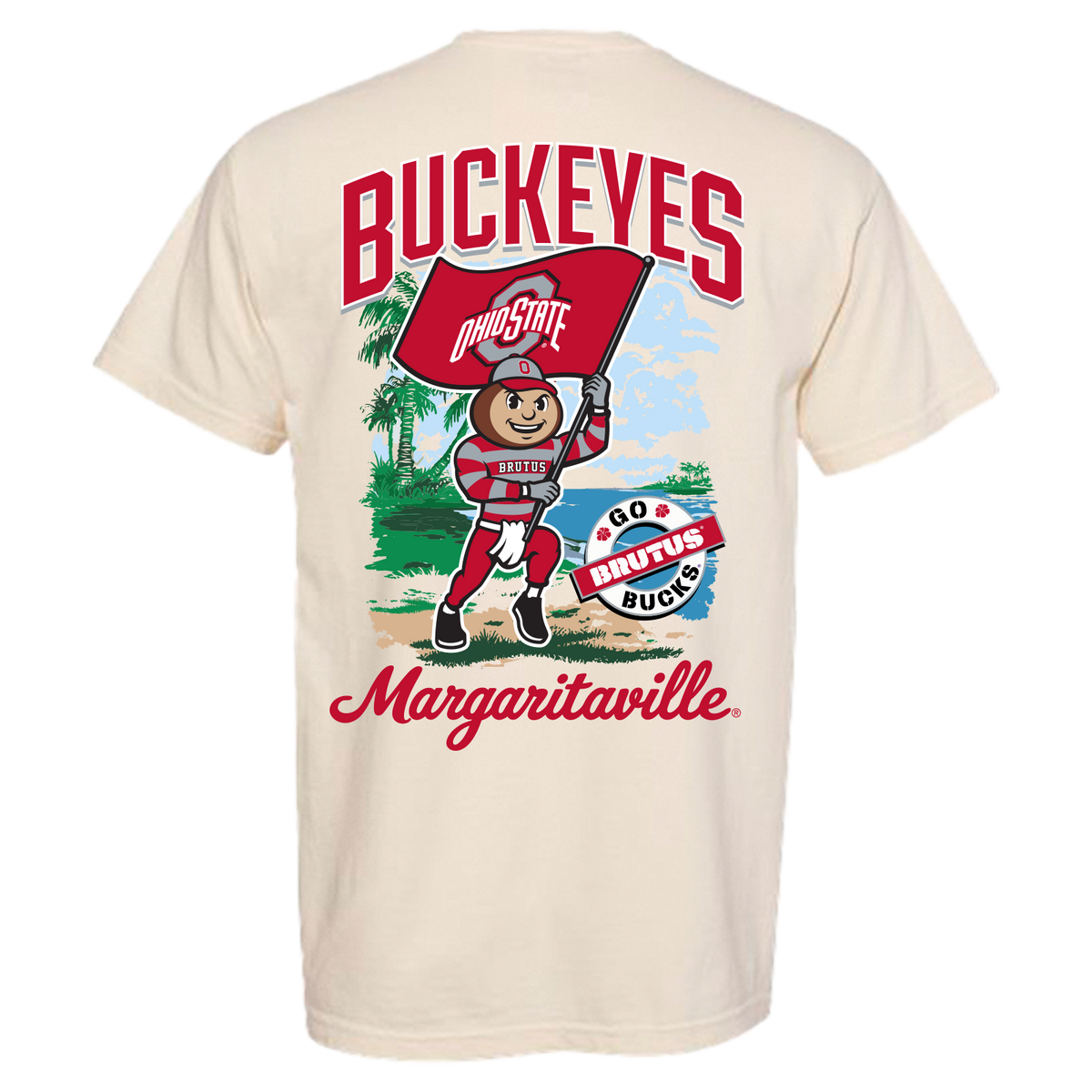 Margaritaville x Ohio State Buckeyes Collab Mascot T-Shirt
